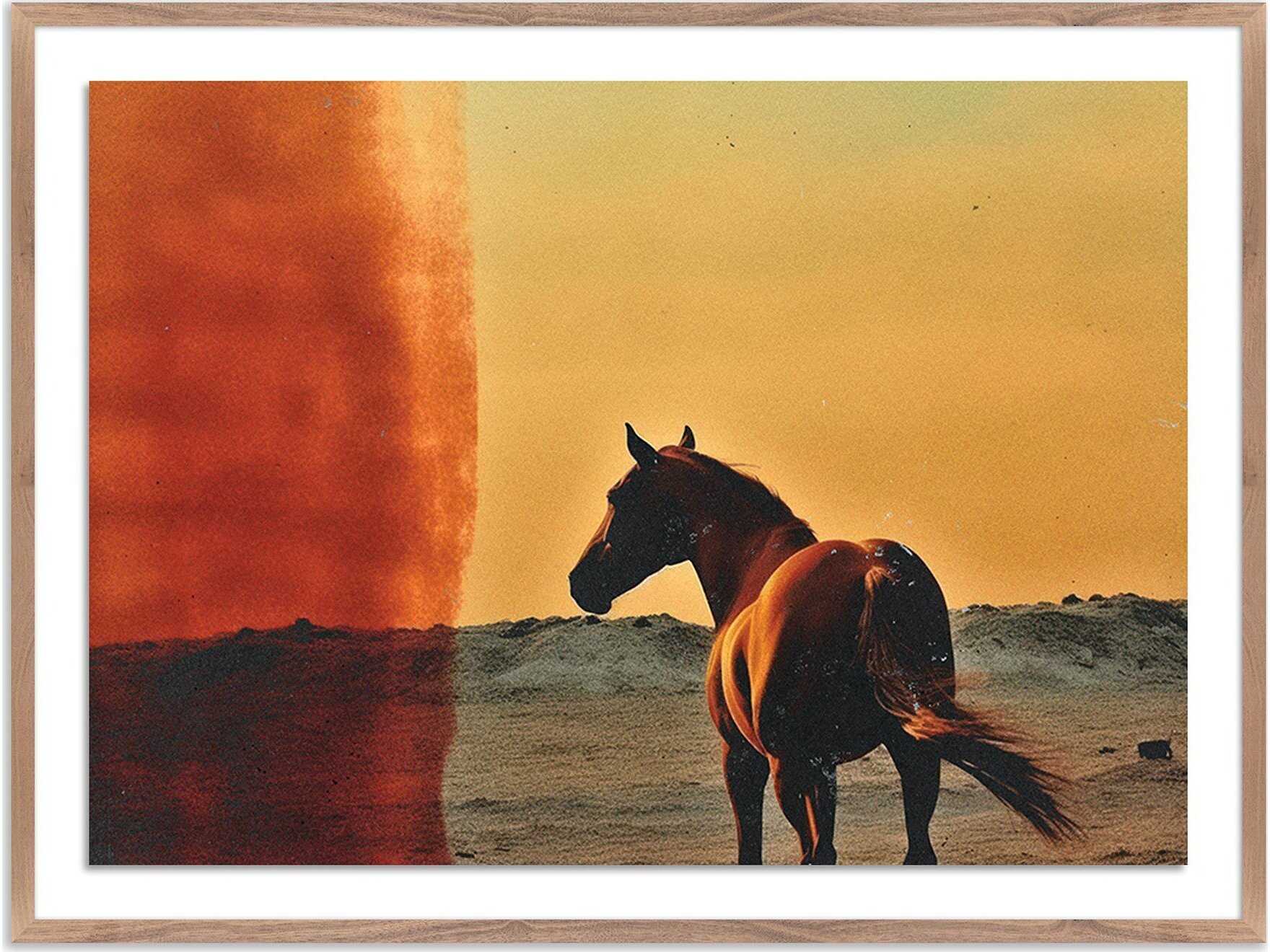 Four Hands Art Studio Horse by Coup D'esprit Rustic Walnut Canvas Wall Art