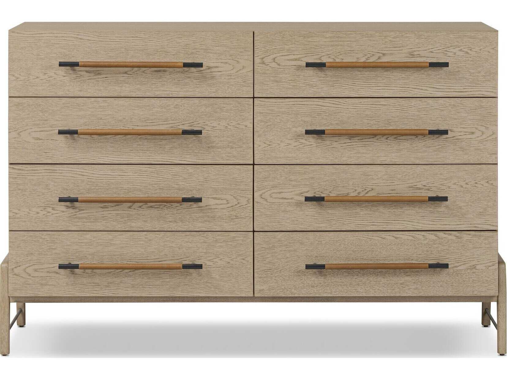 Four Hands Filmore Rosedale Yucca Oak Veneer Oak Wood 8 Drawer Dresser