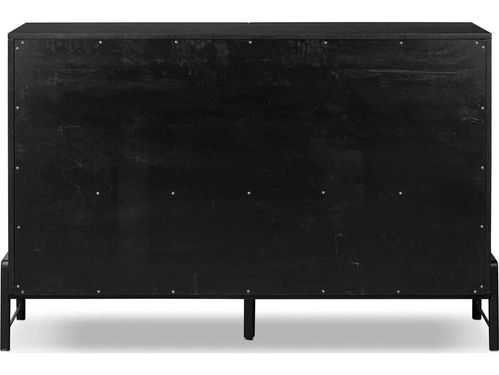 Four Hands Filmore Rosedale Ebony Oak Veneer Oak Wood 8 Drawer Dresser