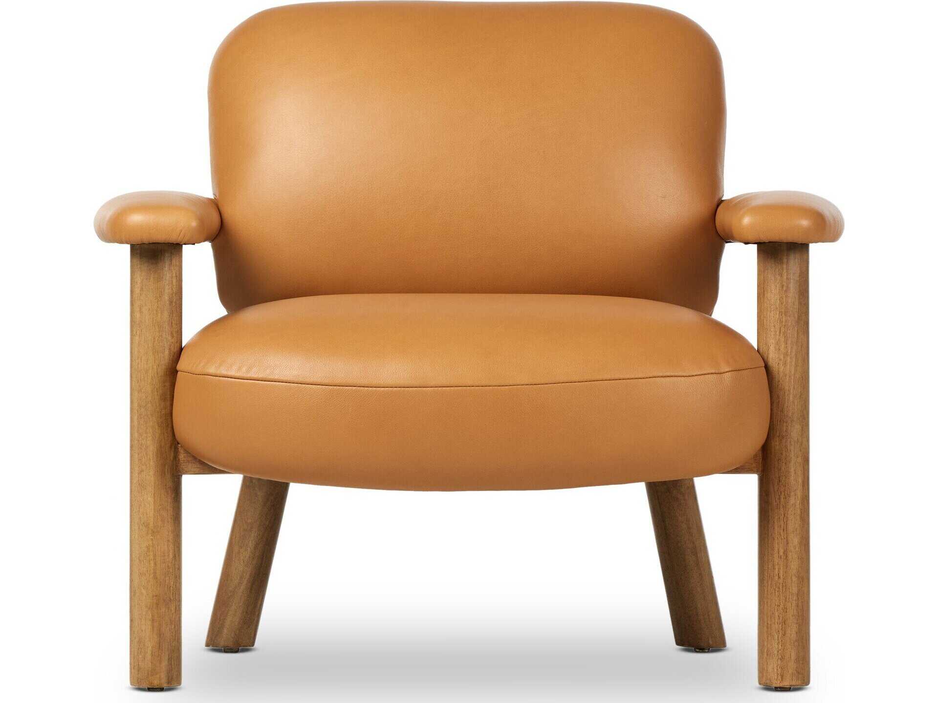 Four Hands Carnegie Brown Leather Accent Chair