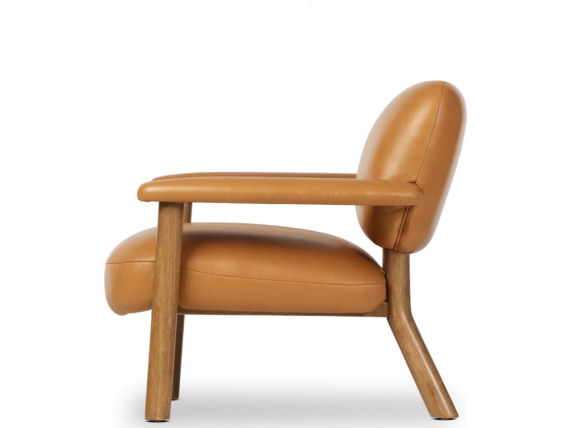 Four Hands Carnegie Brown Leather Accent Chair