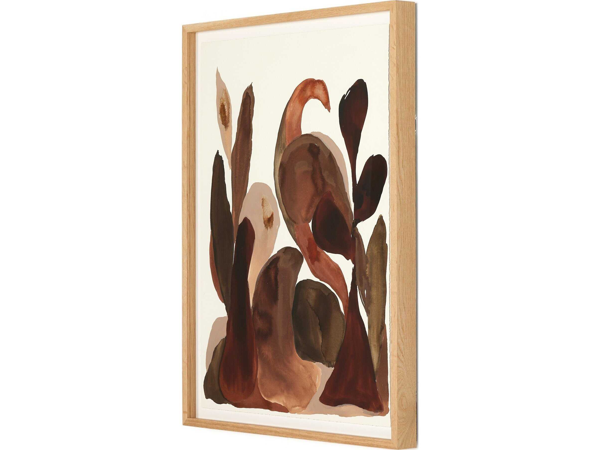 Four Hands Art Studio Depth Of Heart by Molly Franken Vertical Grain White Oak Canvas Wall Art
