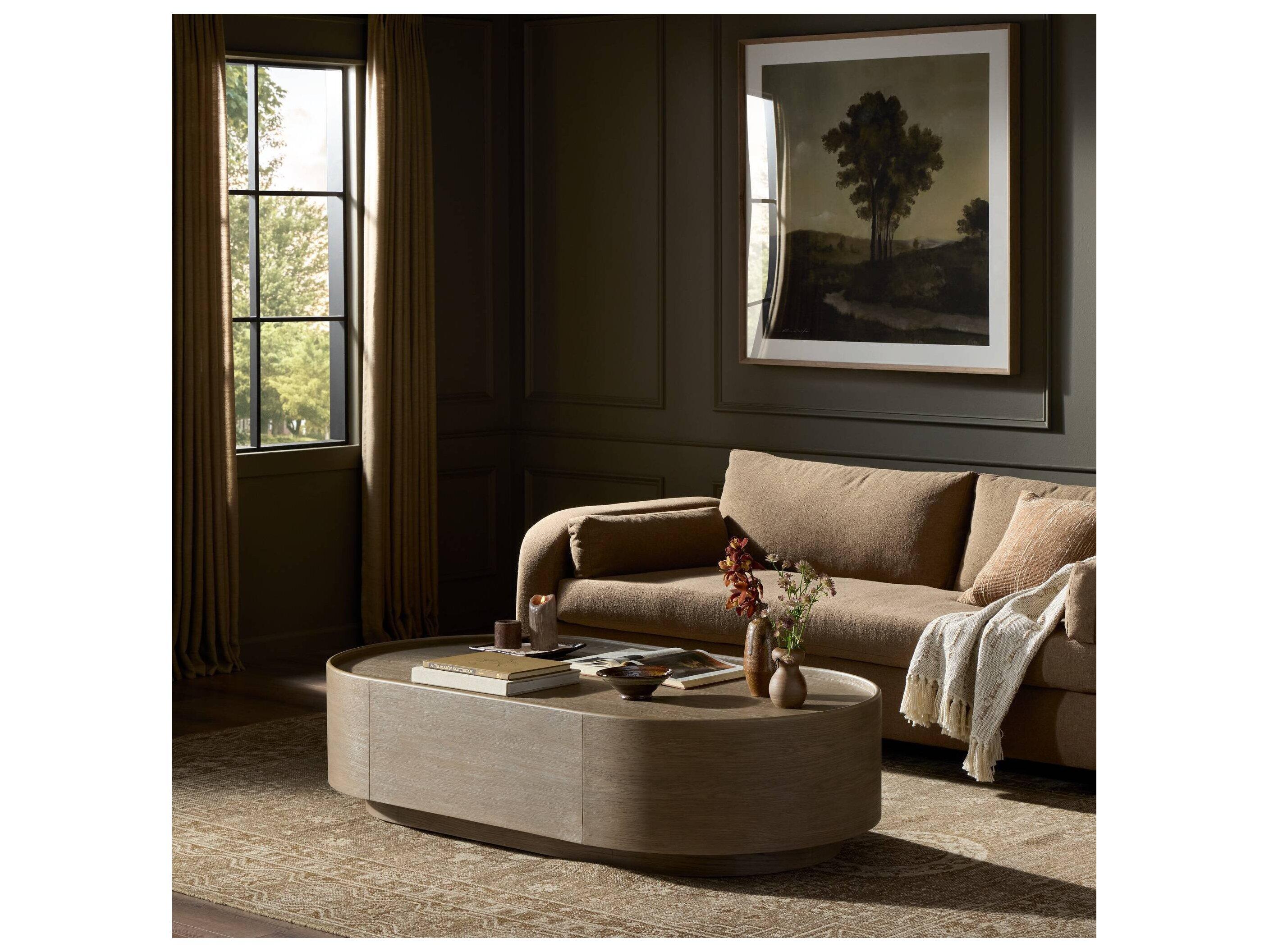 Four Hands Irondale Oval Wood Coffee Table