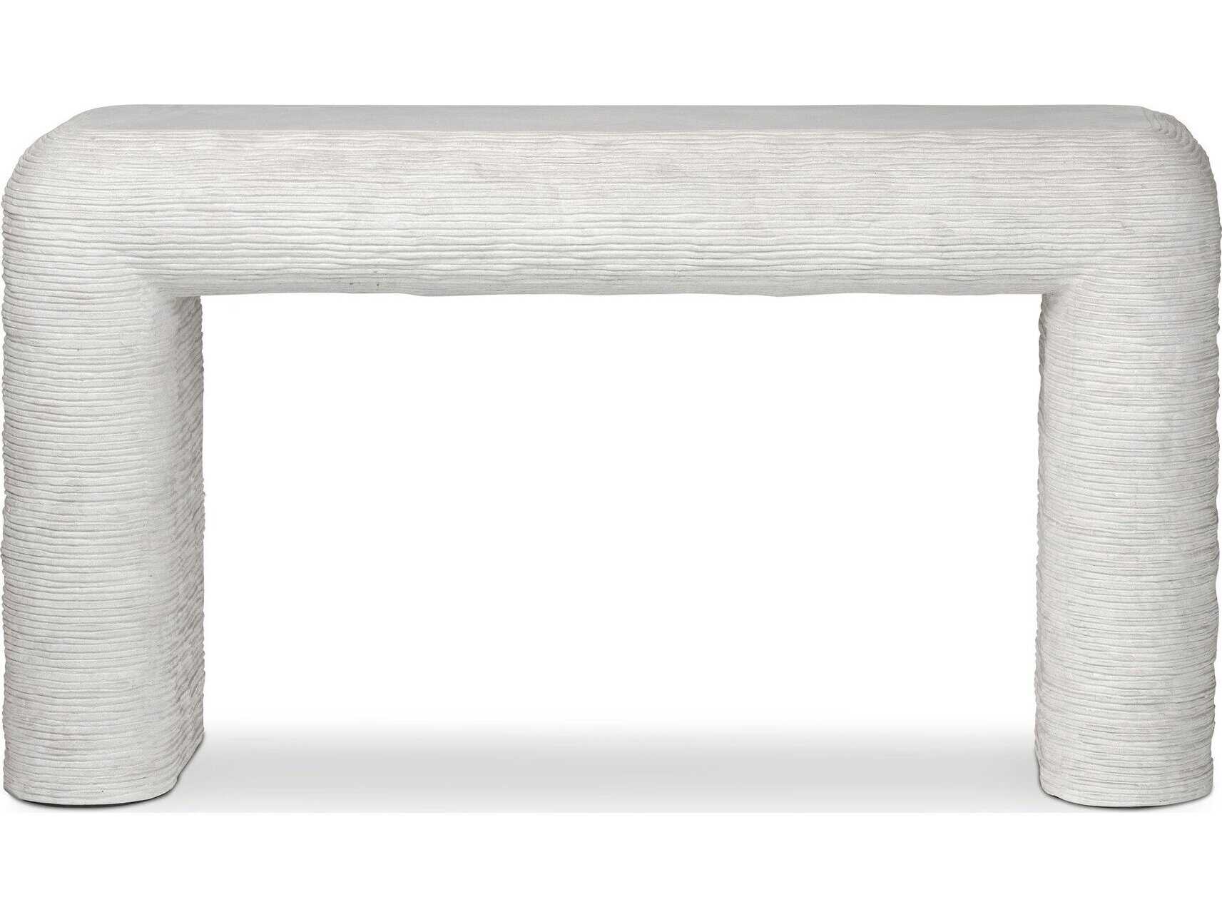Four Hands Thayer Cirri Smooth Lunar Concrete Console Table