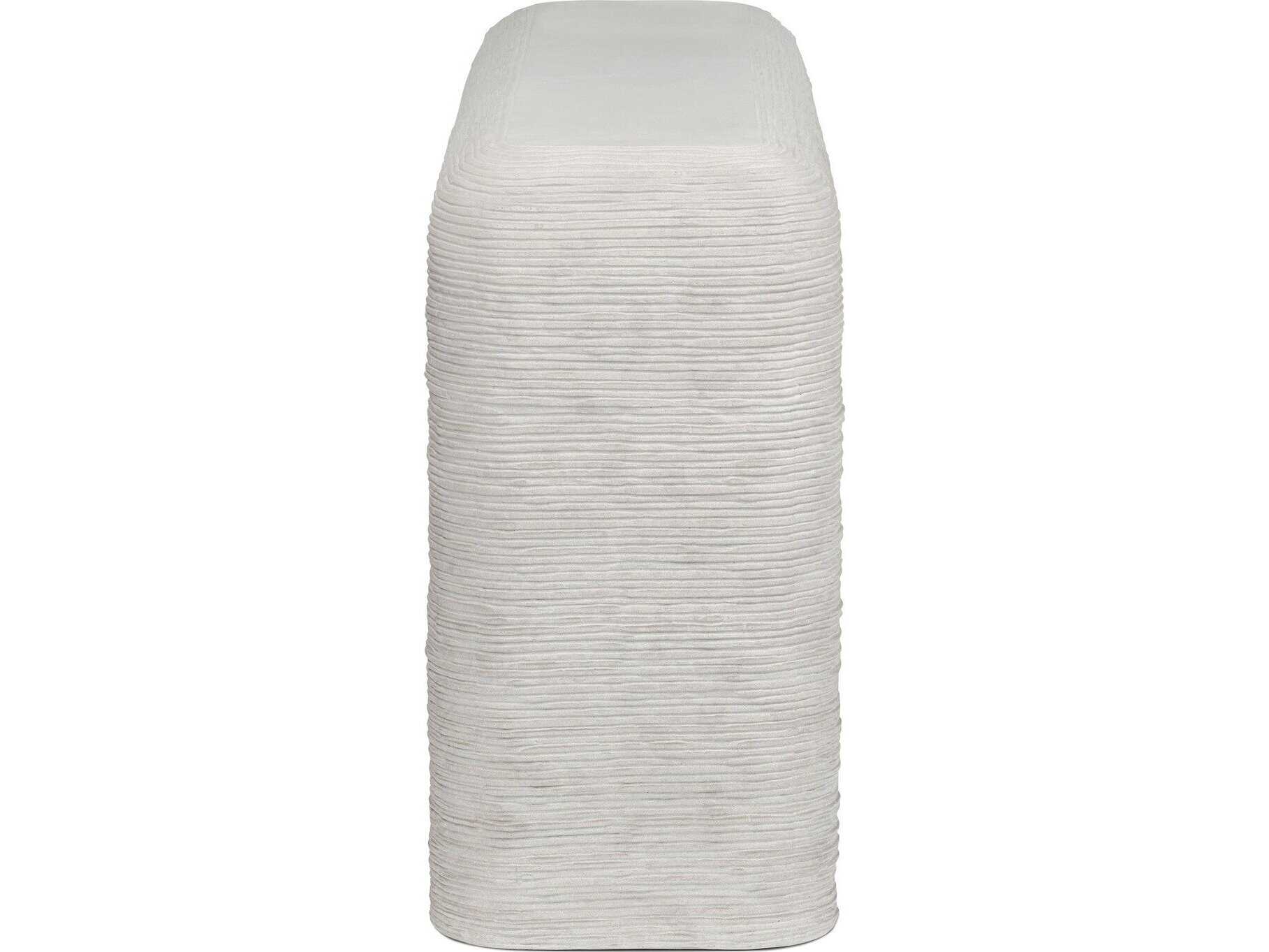 Four Hands Thayer Cirri Smooth Lunar Concrete Console Table