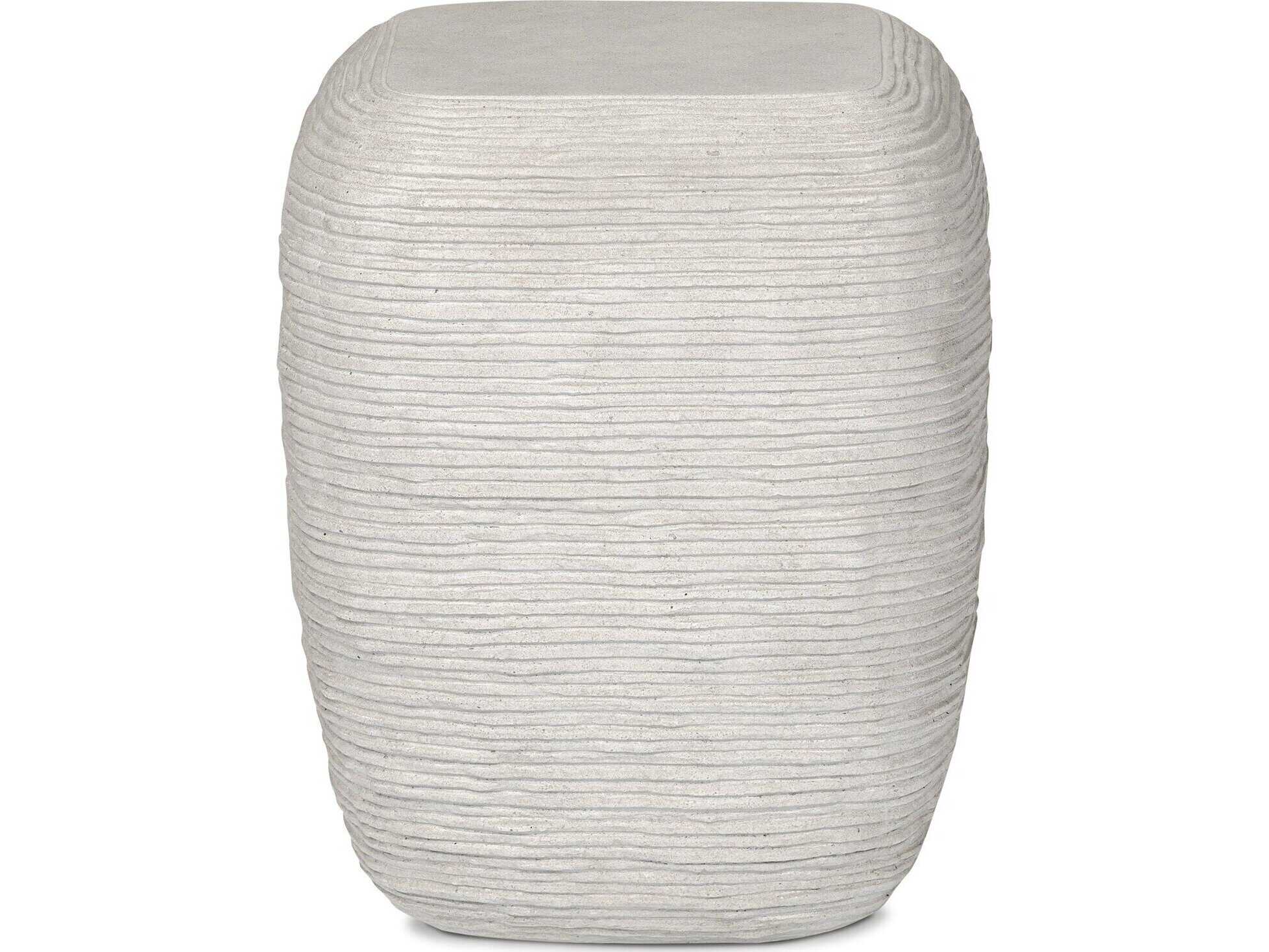 Four Hands Thayer Cirri Smooth Lunar Concrete End Table