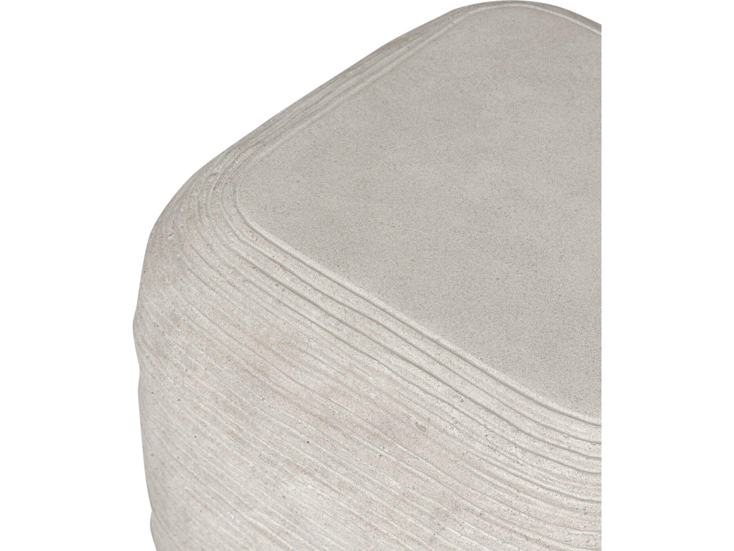 Four Hands Thayer Cirri Smooth Lunar Concrete End Table