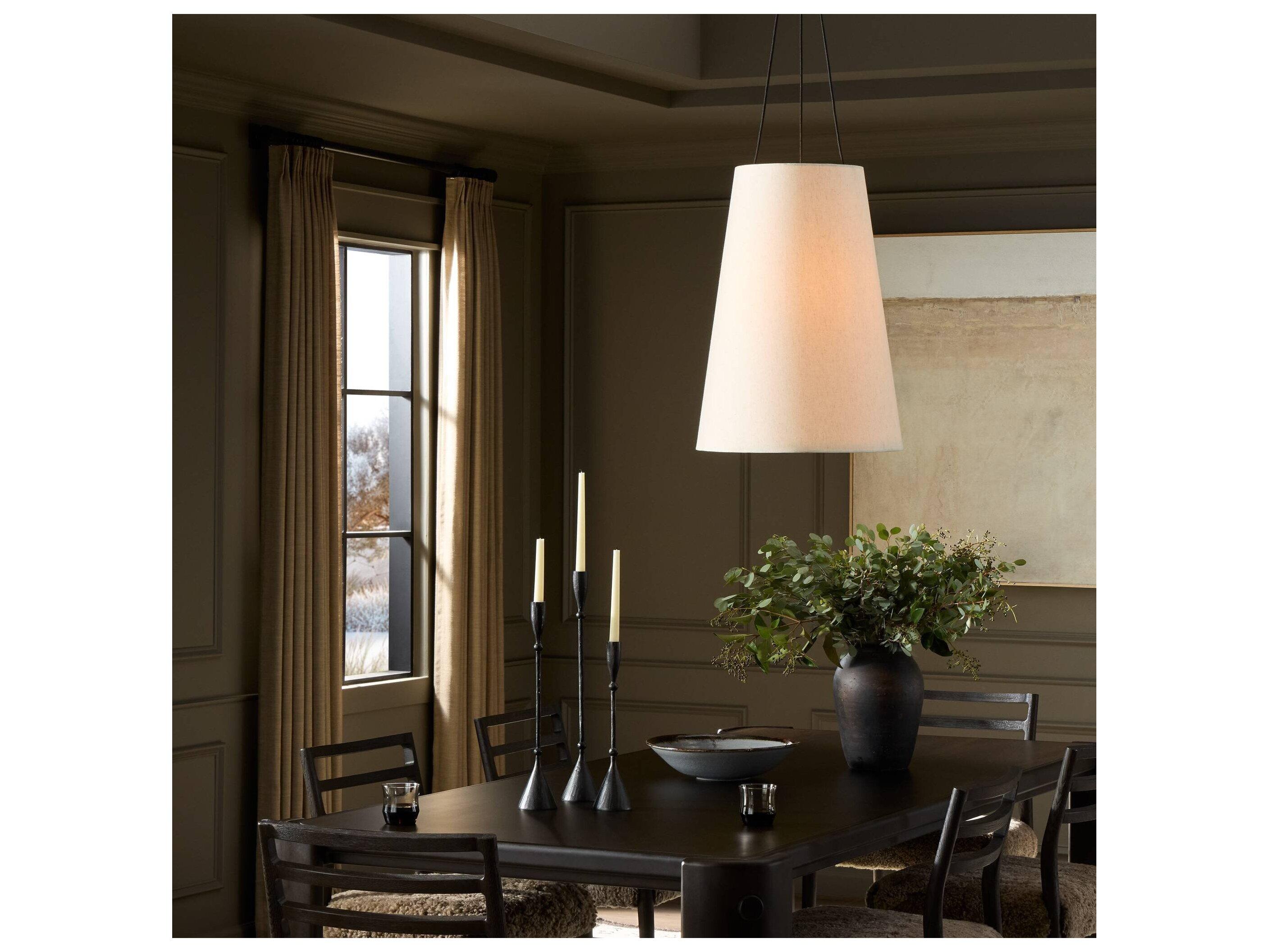 Four Hands Hutton Black Drum Pendant