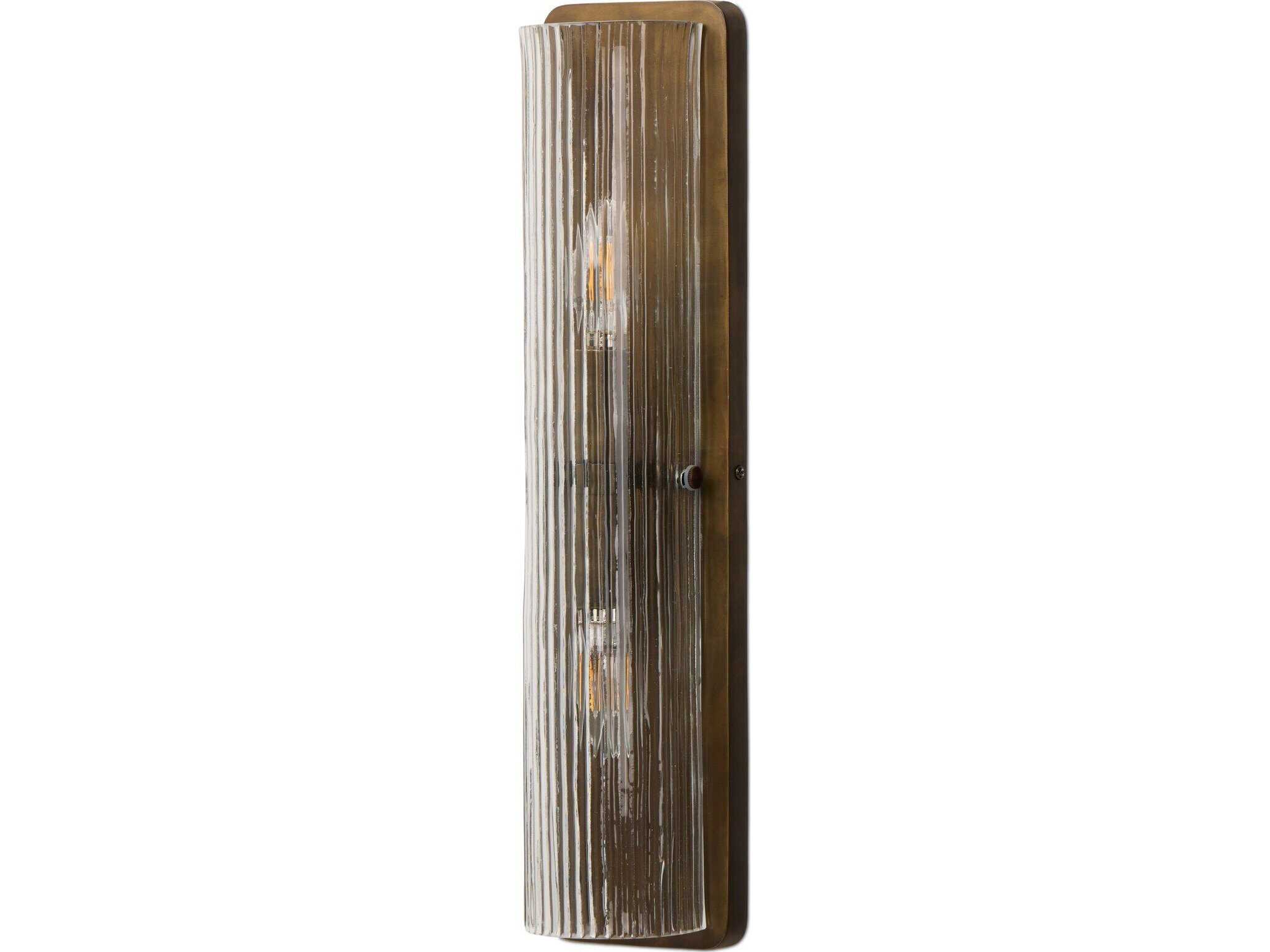 Four Hands Hutton Kenji Sconce - Clear Reeded Glass