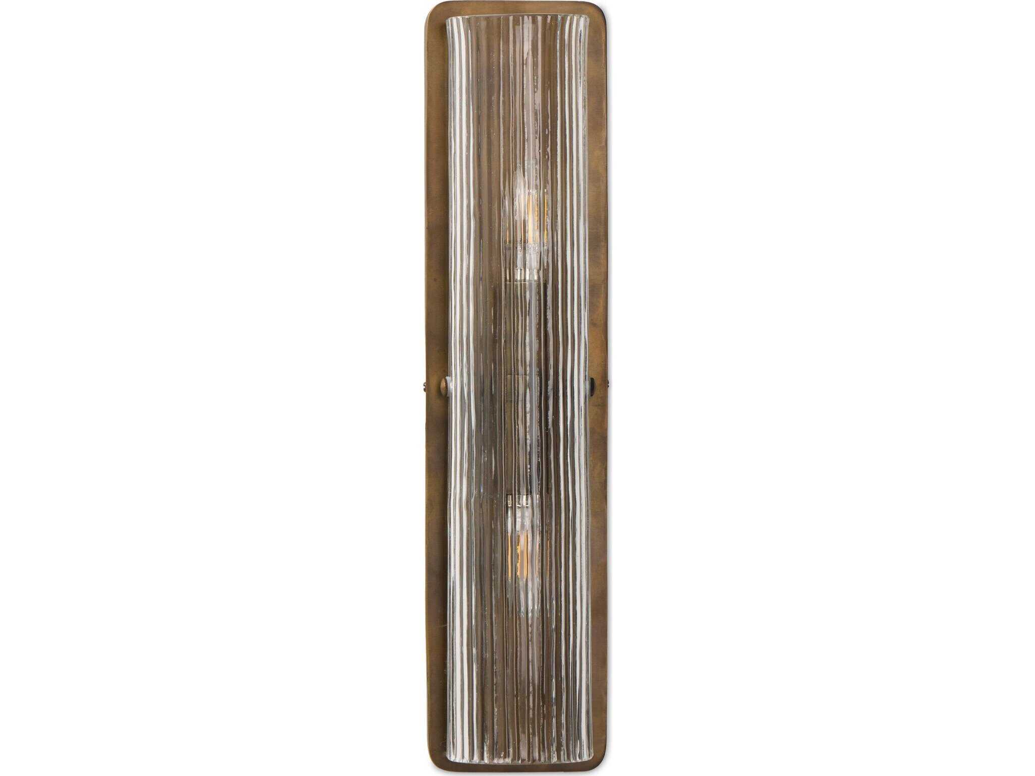 Four Hands Hutton Kenji Sconce - Clear Reeded Glass