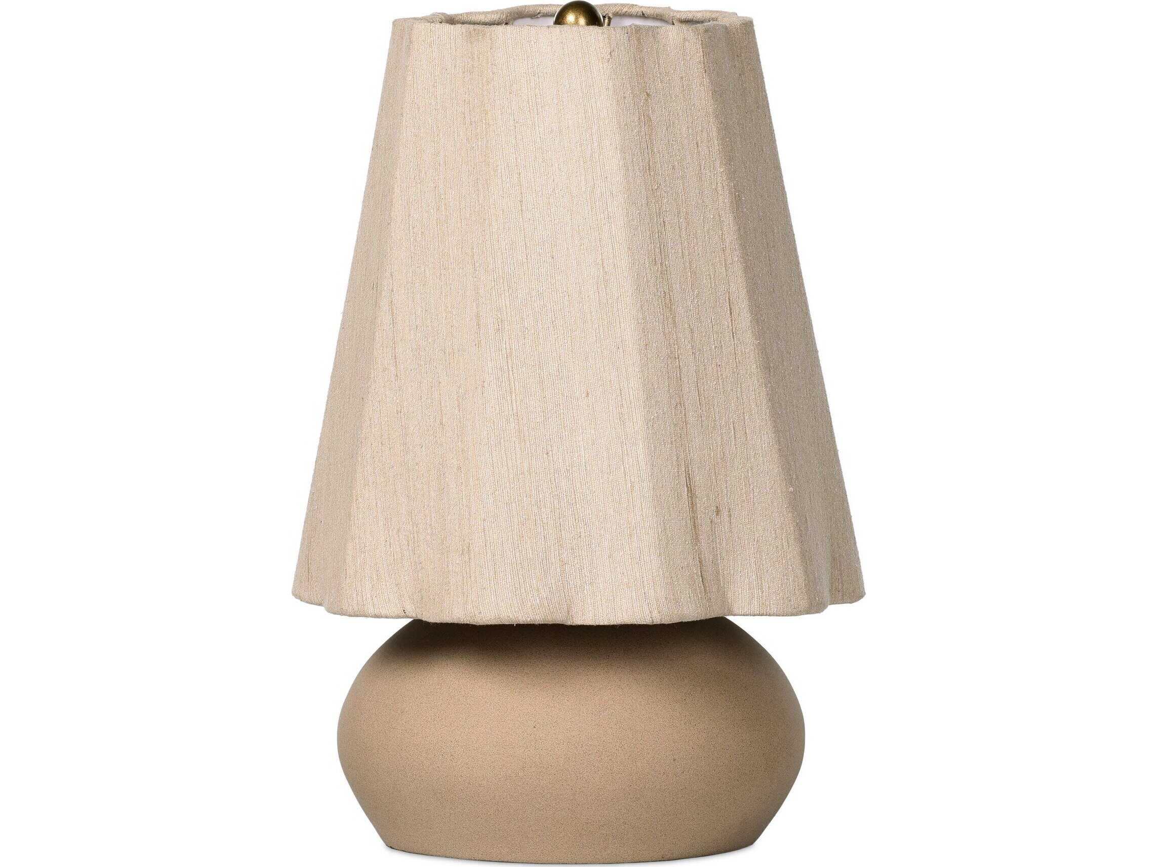Four Hands Dane Posie Table Lamp - Tan Speckled Ceramic
