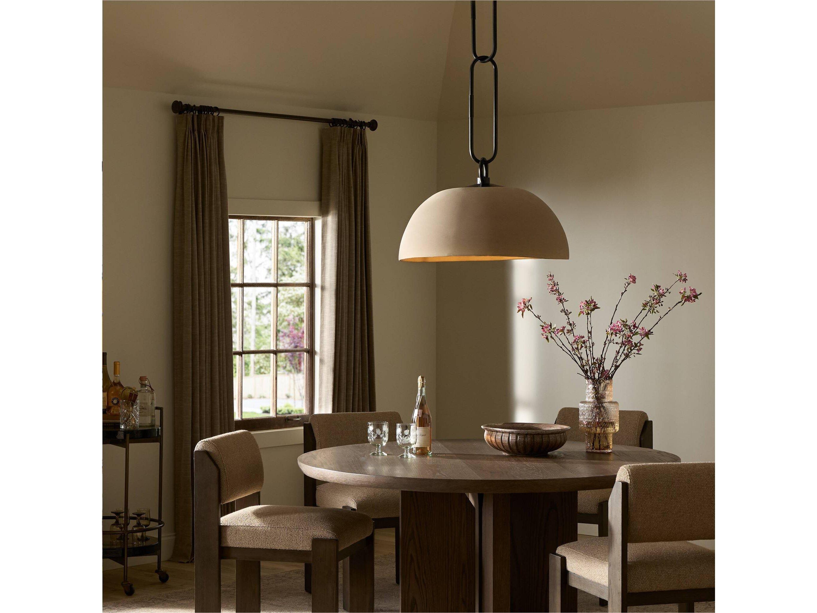 Four Hands Dane Jesenia Pendant - Tan Speckled Ceramic