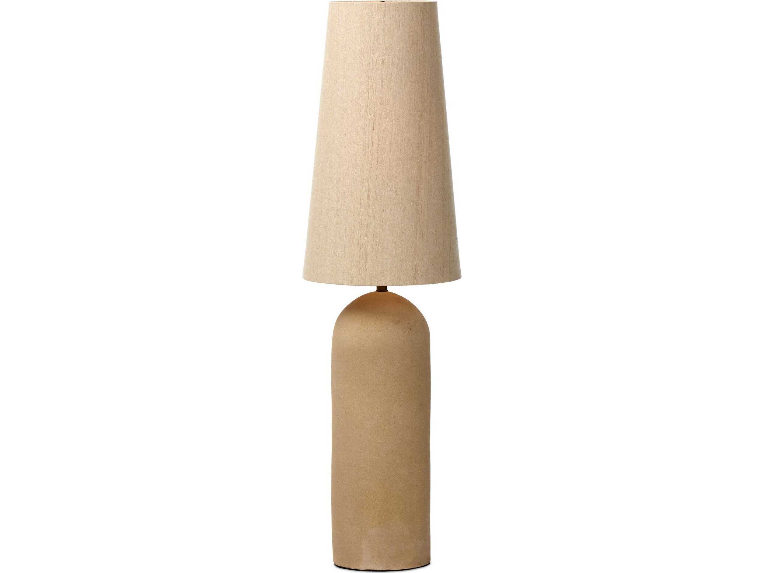 Four Hands Dane Posie Floor Lamp - Tan Speckled Ceramic