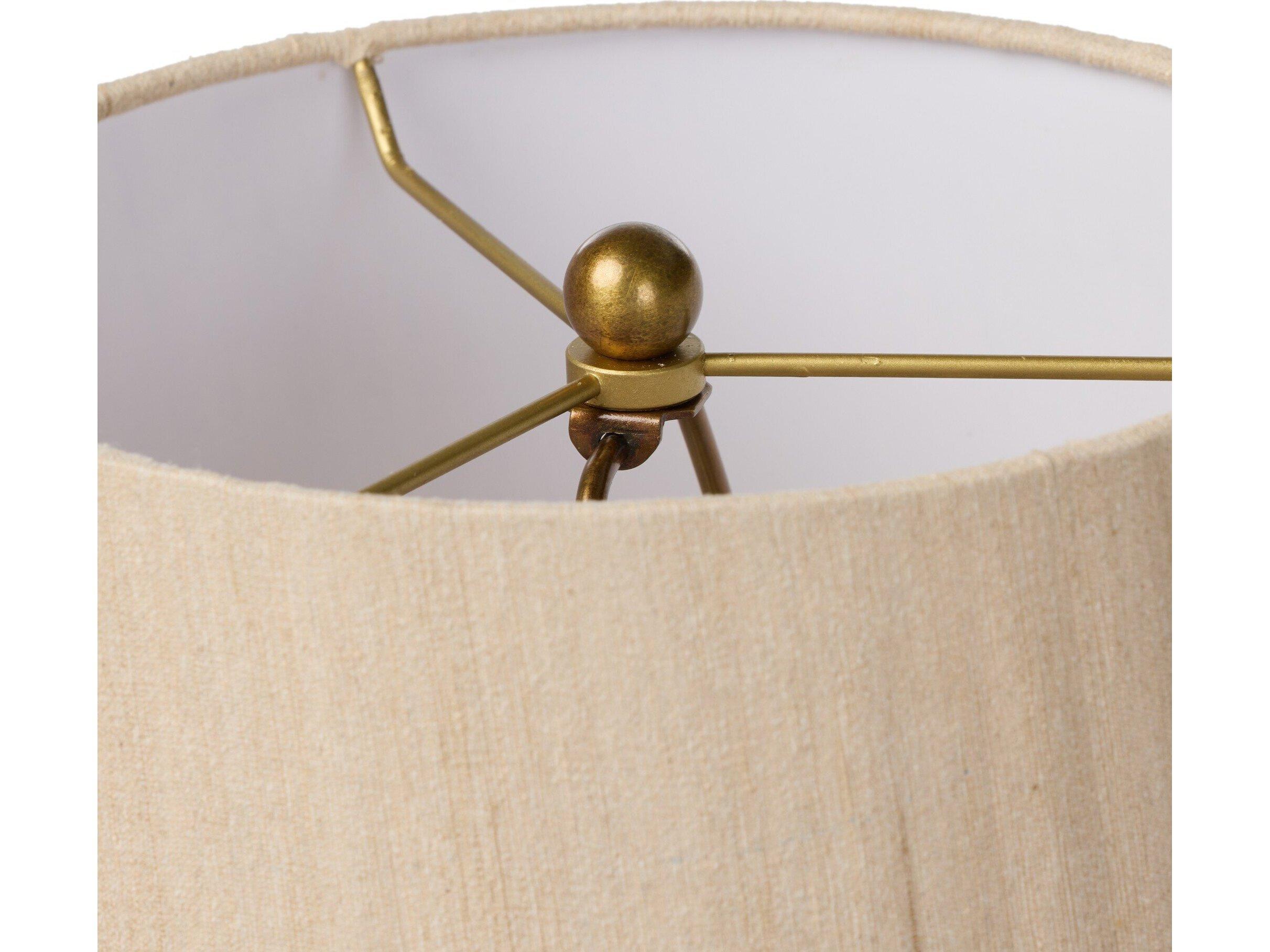 Four Hands Dane Posie Floor Lamp - Tan Speckled Ceramic