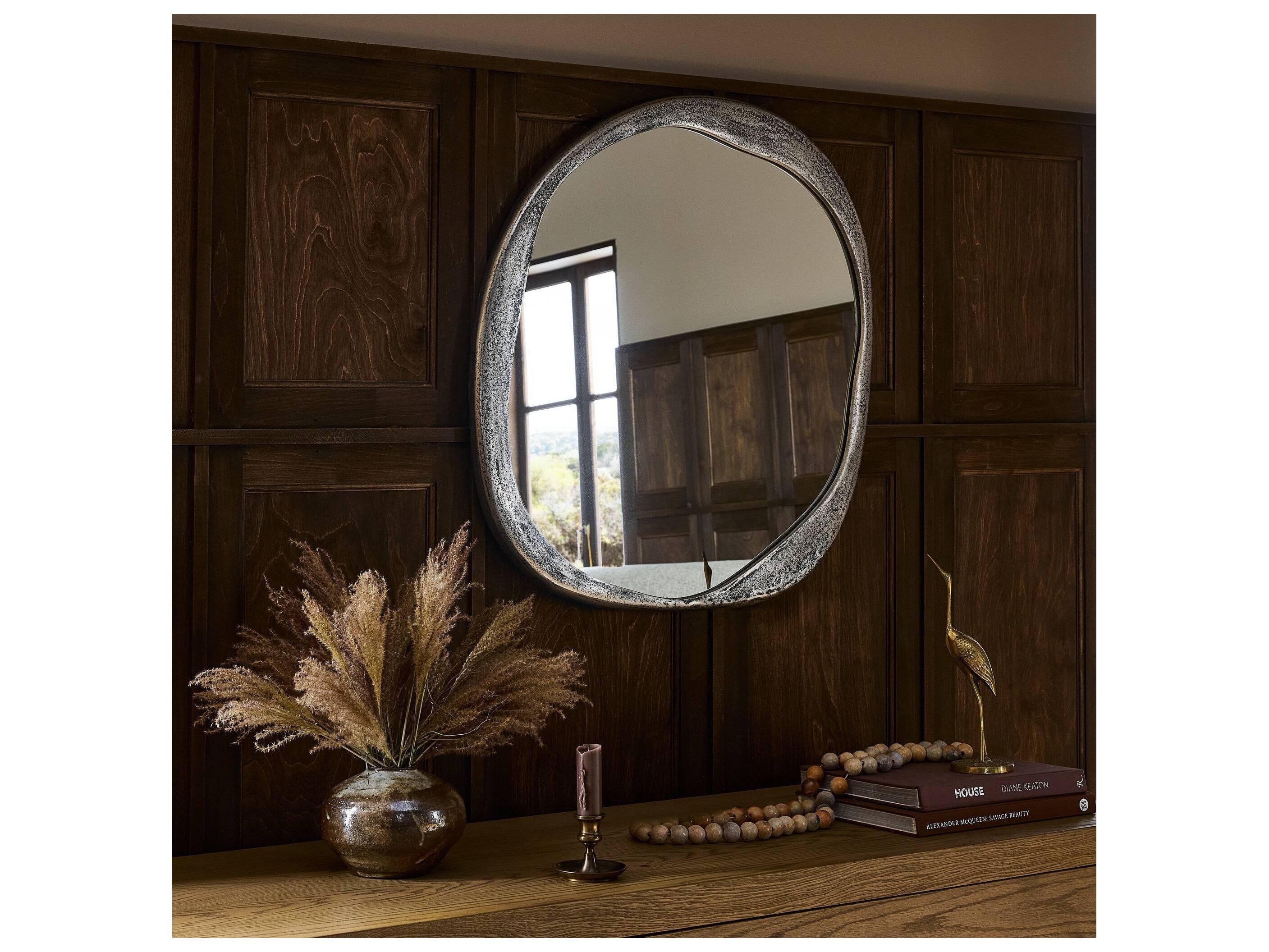 Four Hands Marlow Raw Antique Nickel Wall Mirror