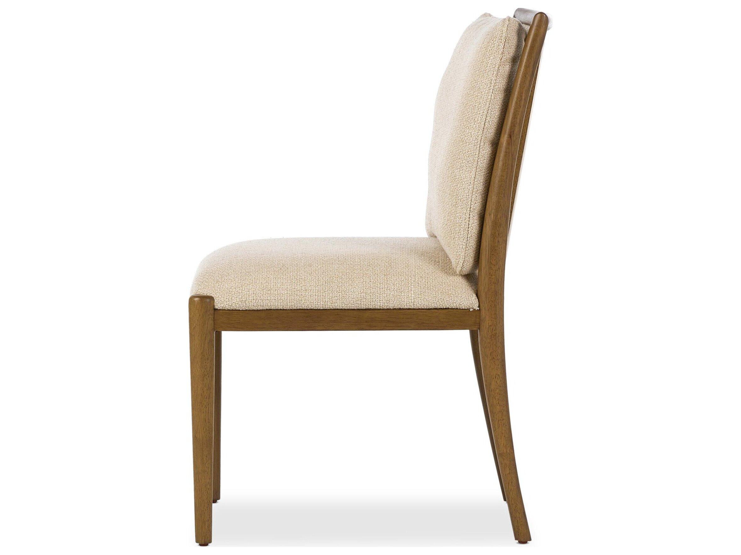 Four Hands Berman Parrawood Irving Flax Upholstered Armless Dining Chair