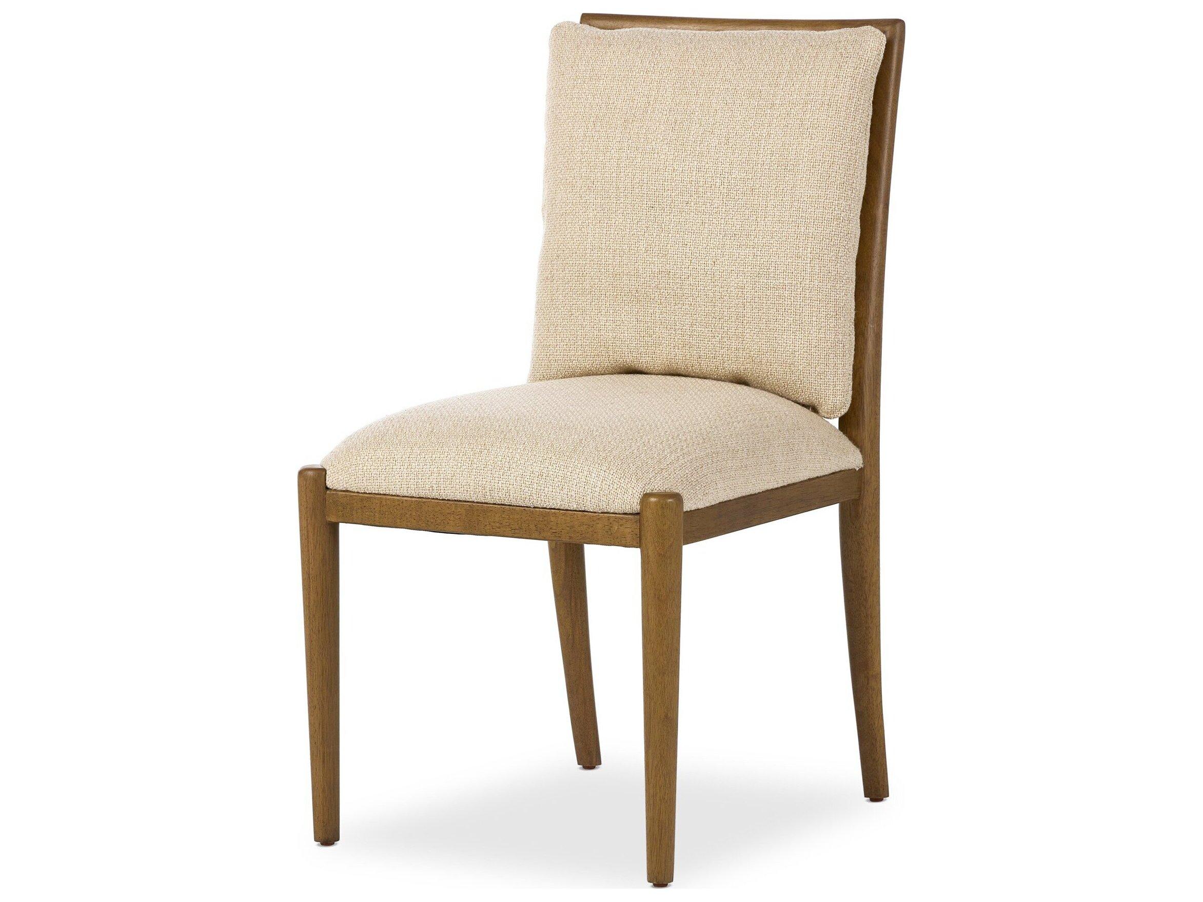 Four Hands Berman Parrawood Irving Flax Upholstered Armless Dining Chair