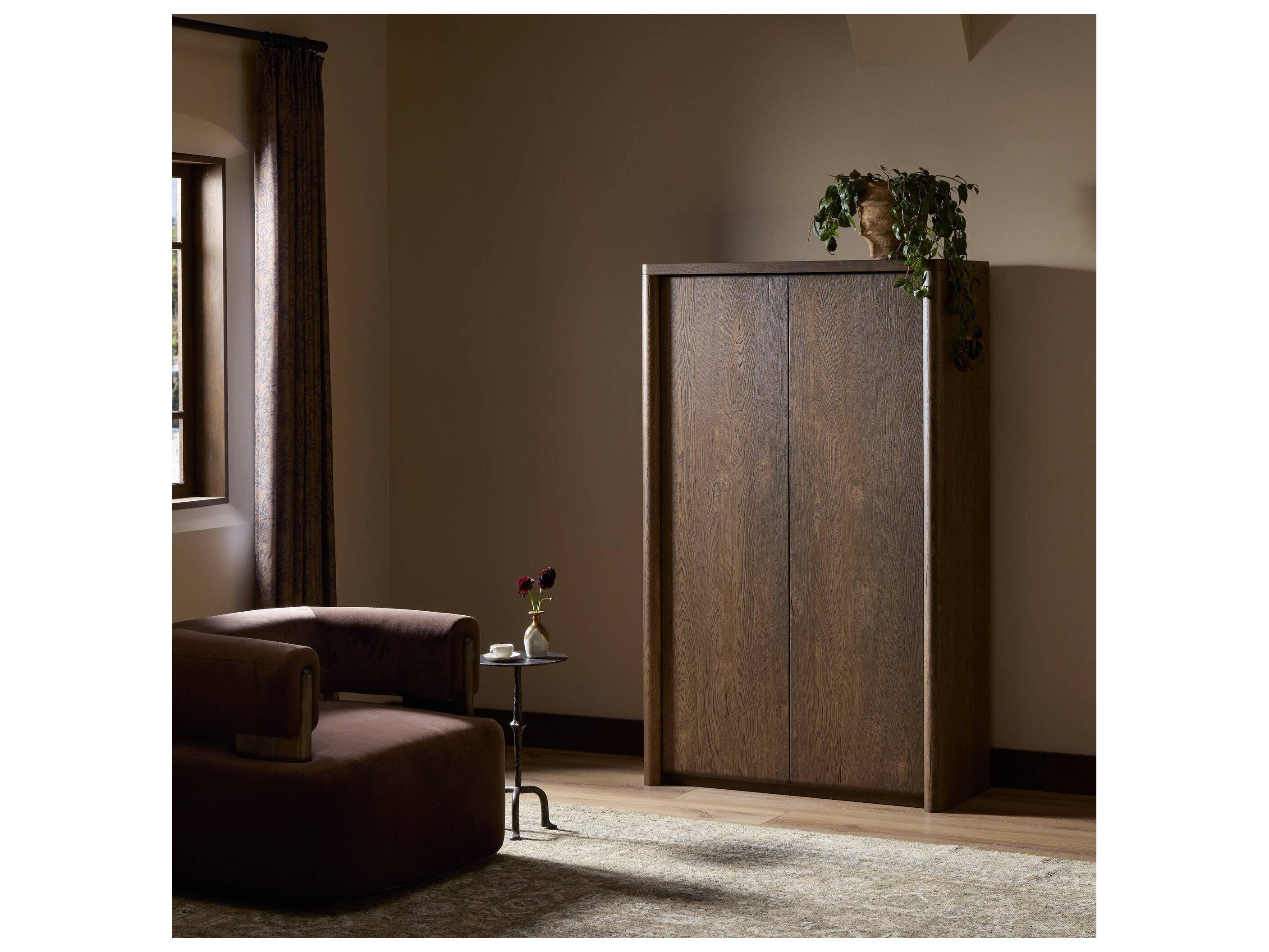 Four Hands Bristol Tobacco Oak Brown Wood Accent Chest
