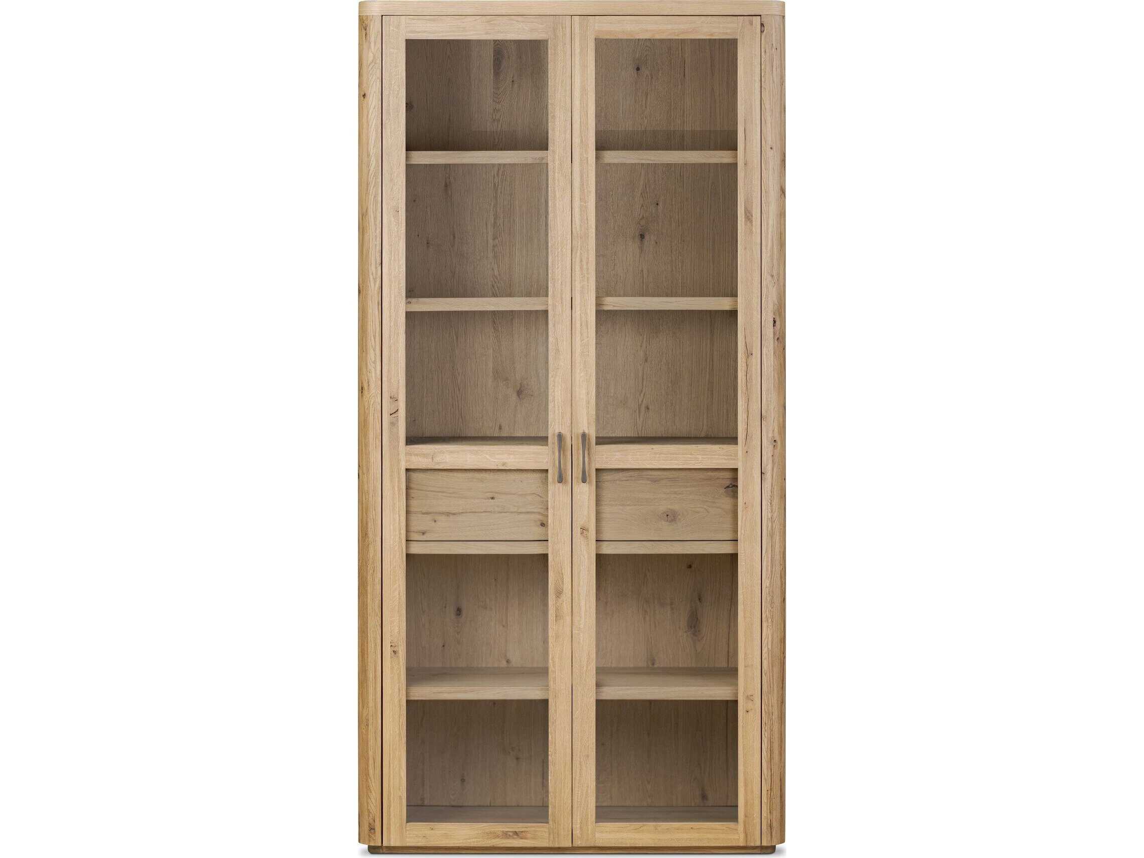 Four Hands Berman Stanton Cabinet - Aged Smoked Oak Veneer