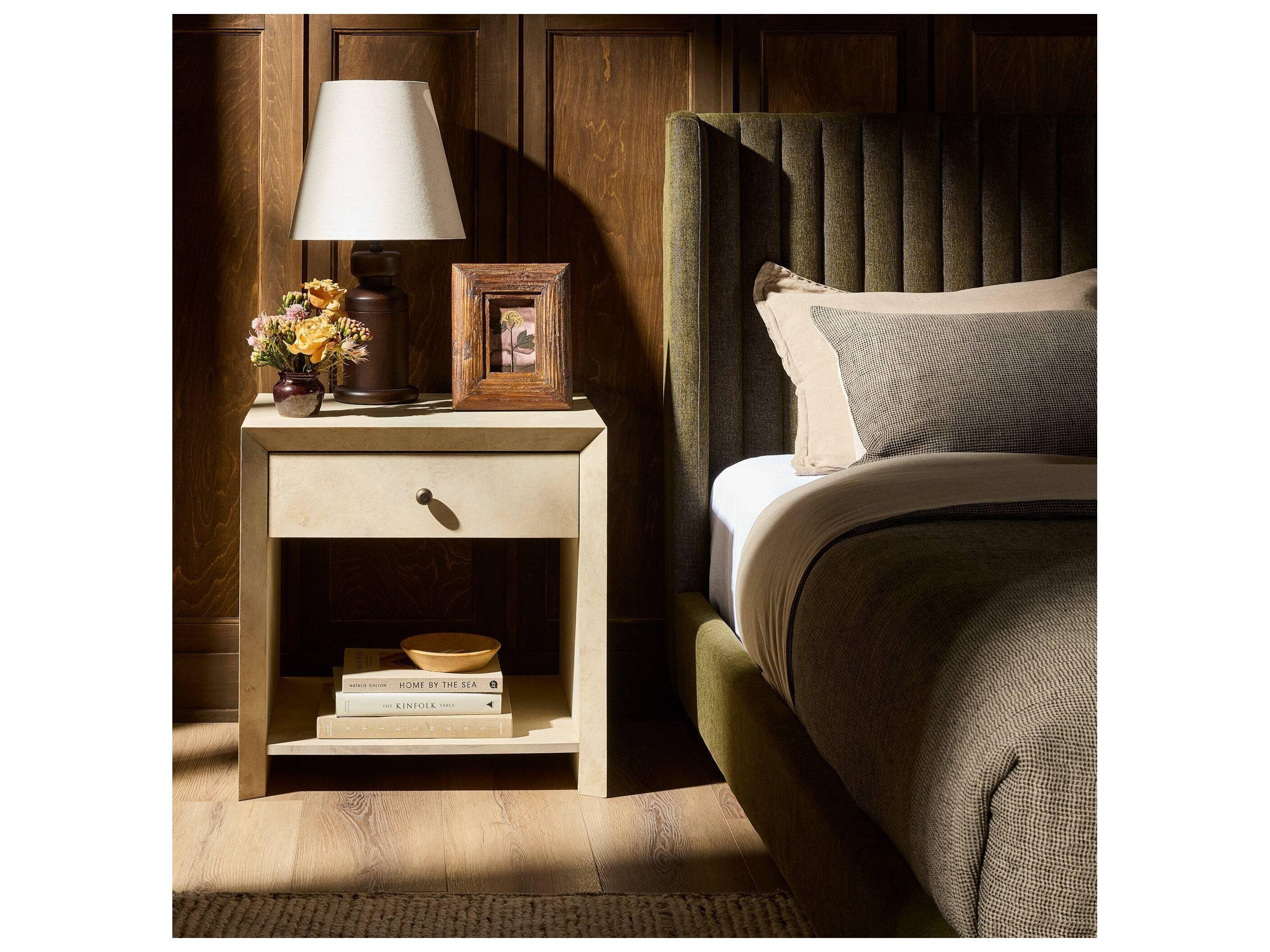 Four Hands Hamilton 1-Drawer Beige Nightstand