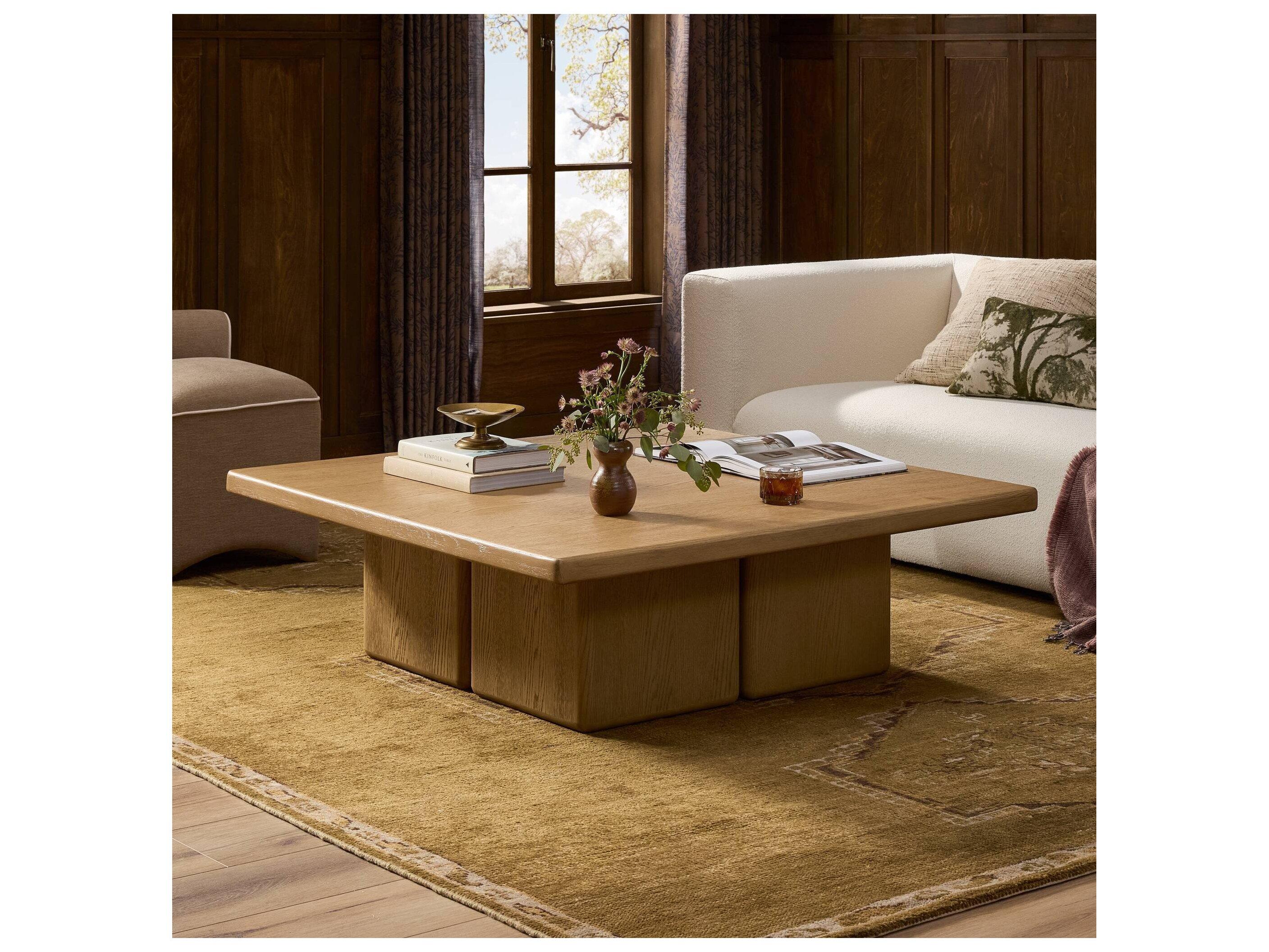 Four Hands Filmore Square Wood Coffee Table