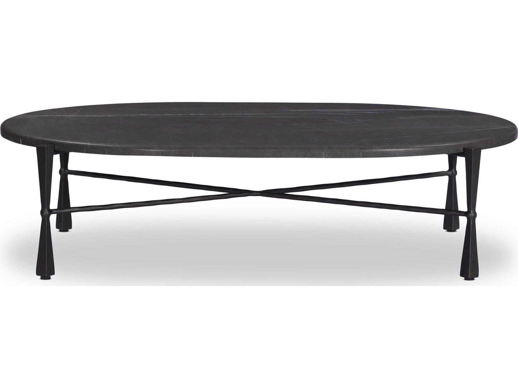 Four Hands Element Oval Marble Coffee Table
