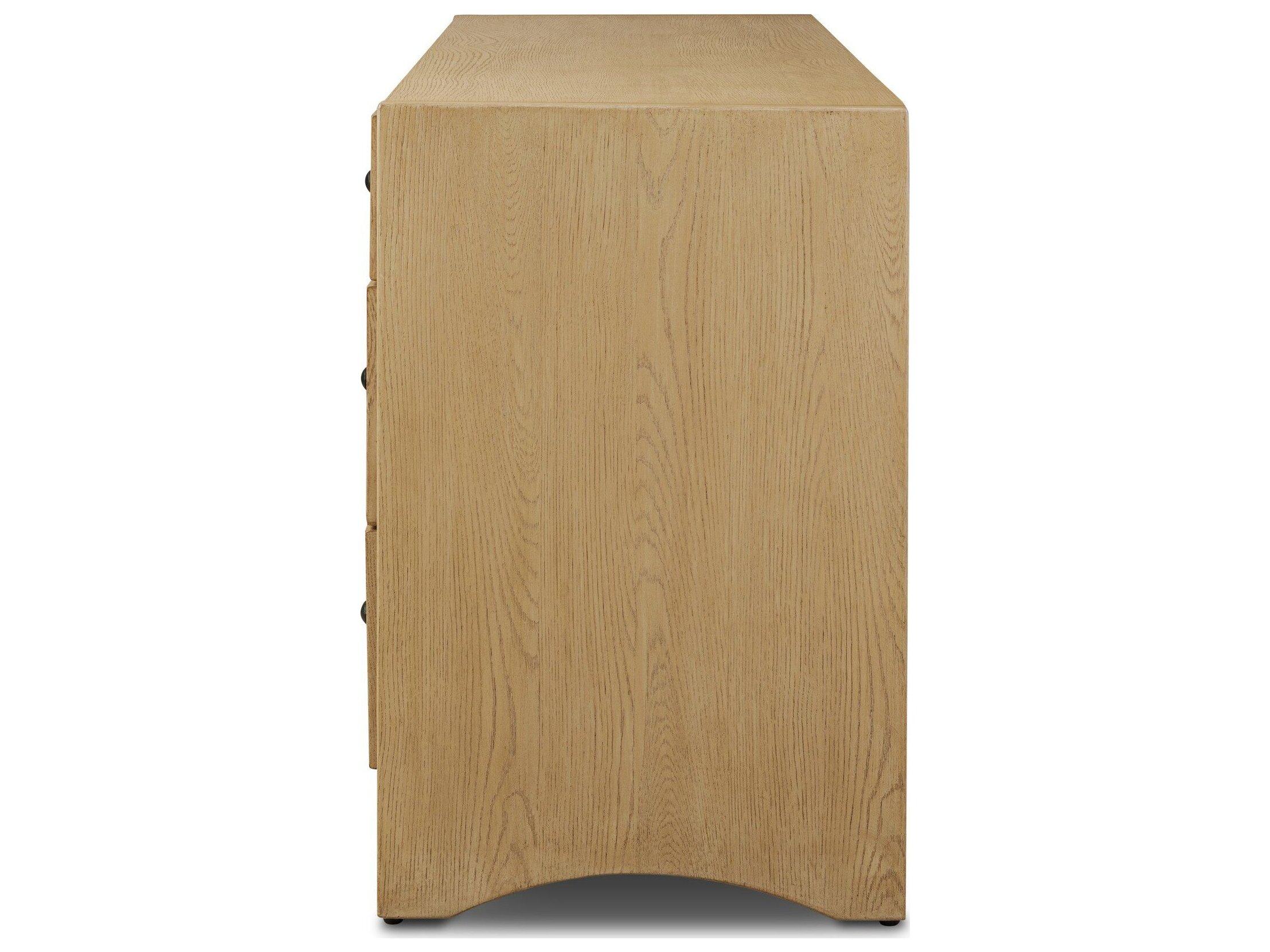 Four Hands Filmore 6-Drawers Natural Oak Wood Double Dresser