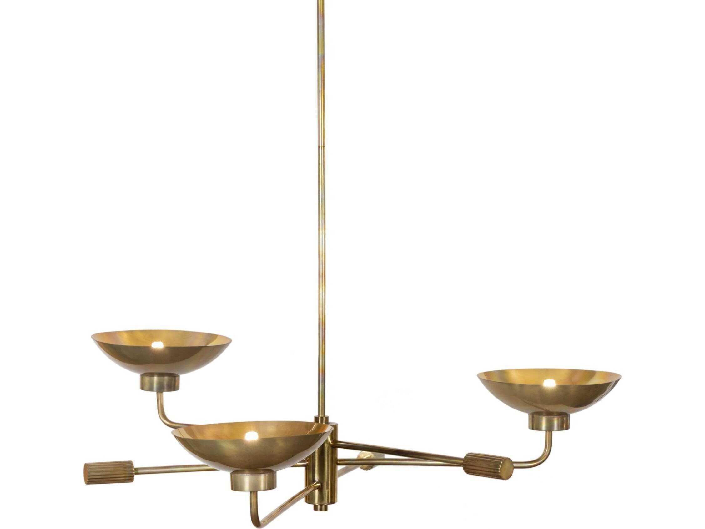 Four Hands Camden Lund Chandelier - Burnt Brass