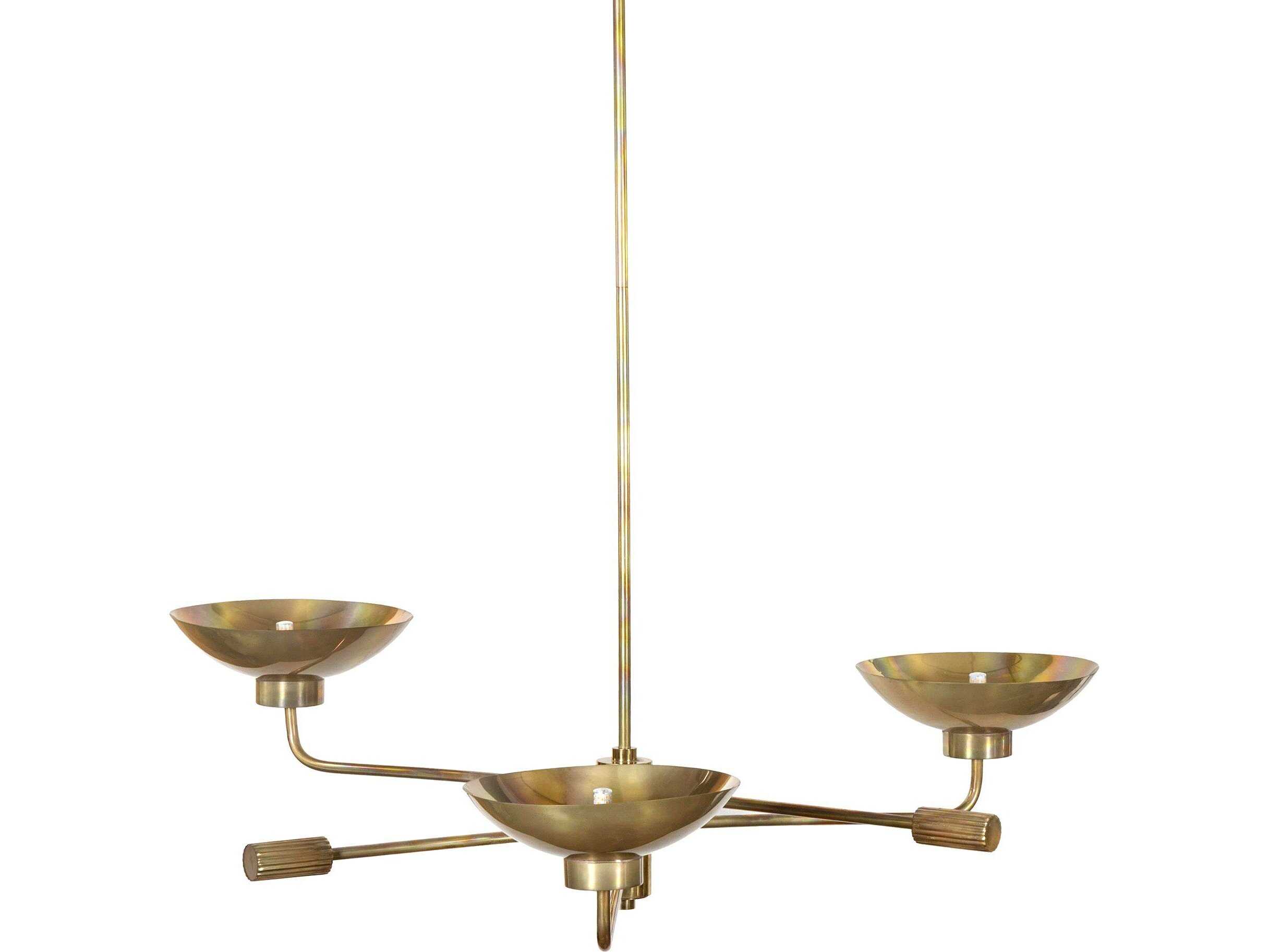 Four Hands Camden Lund Chandelier - Burnt Brass