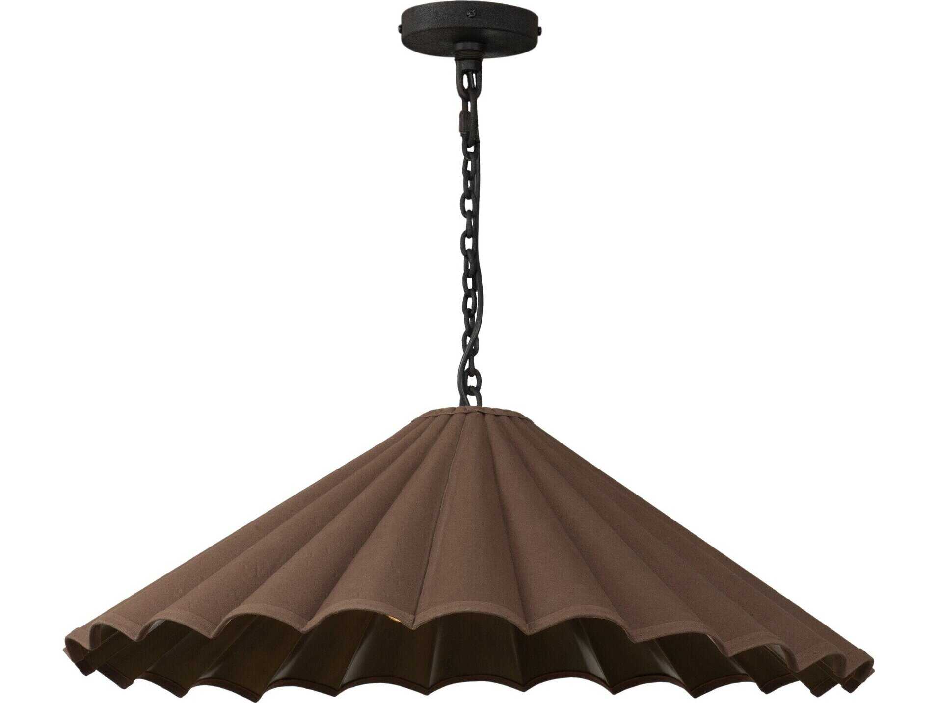 Four Hands Hutton Fiorella Pendant - Black Wrought Iron