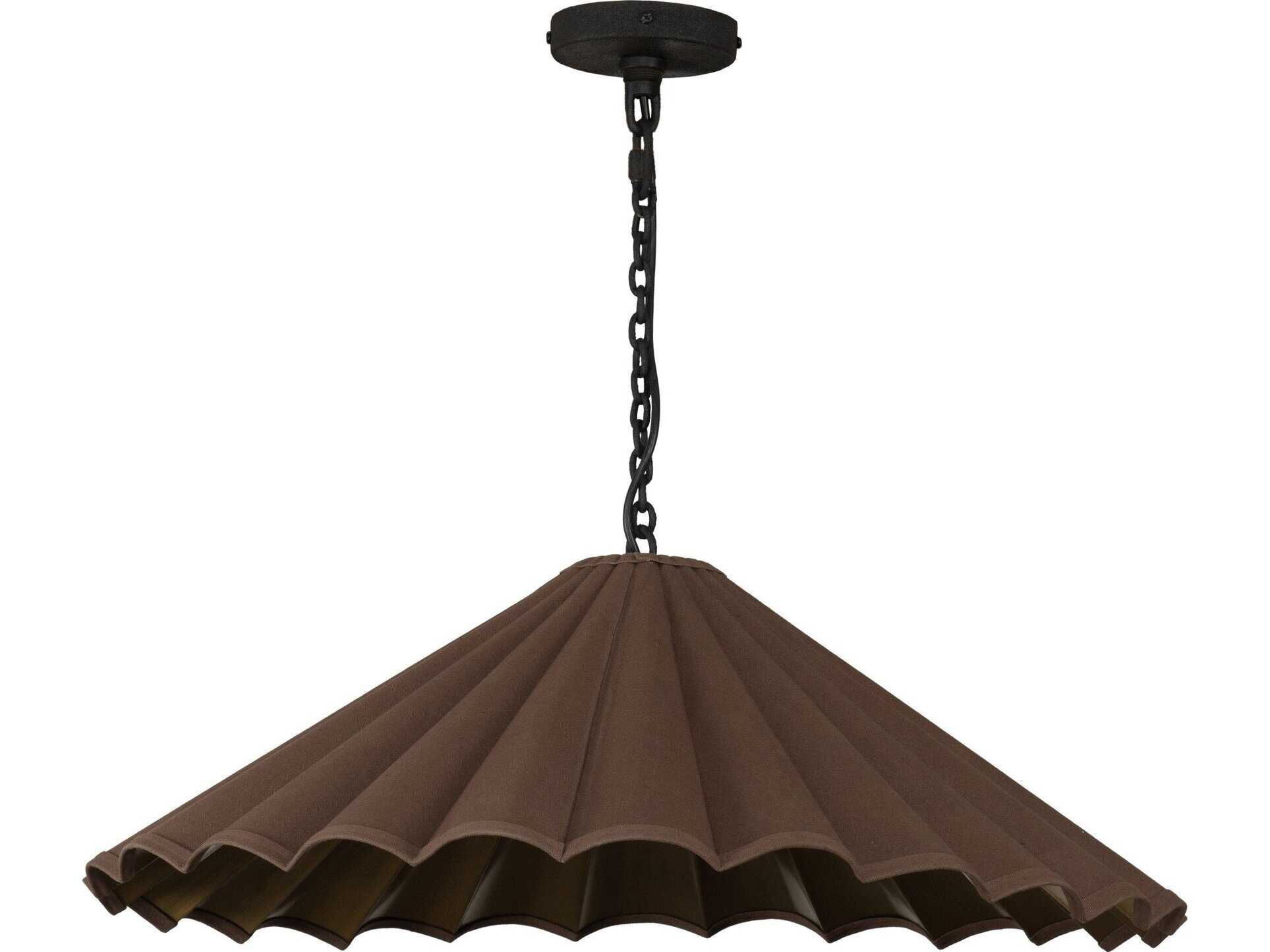 Four Hands Hutton Fiorella Pendant - Black Wrought Iron