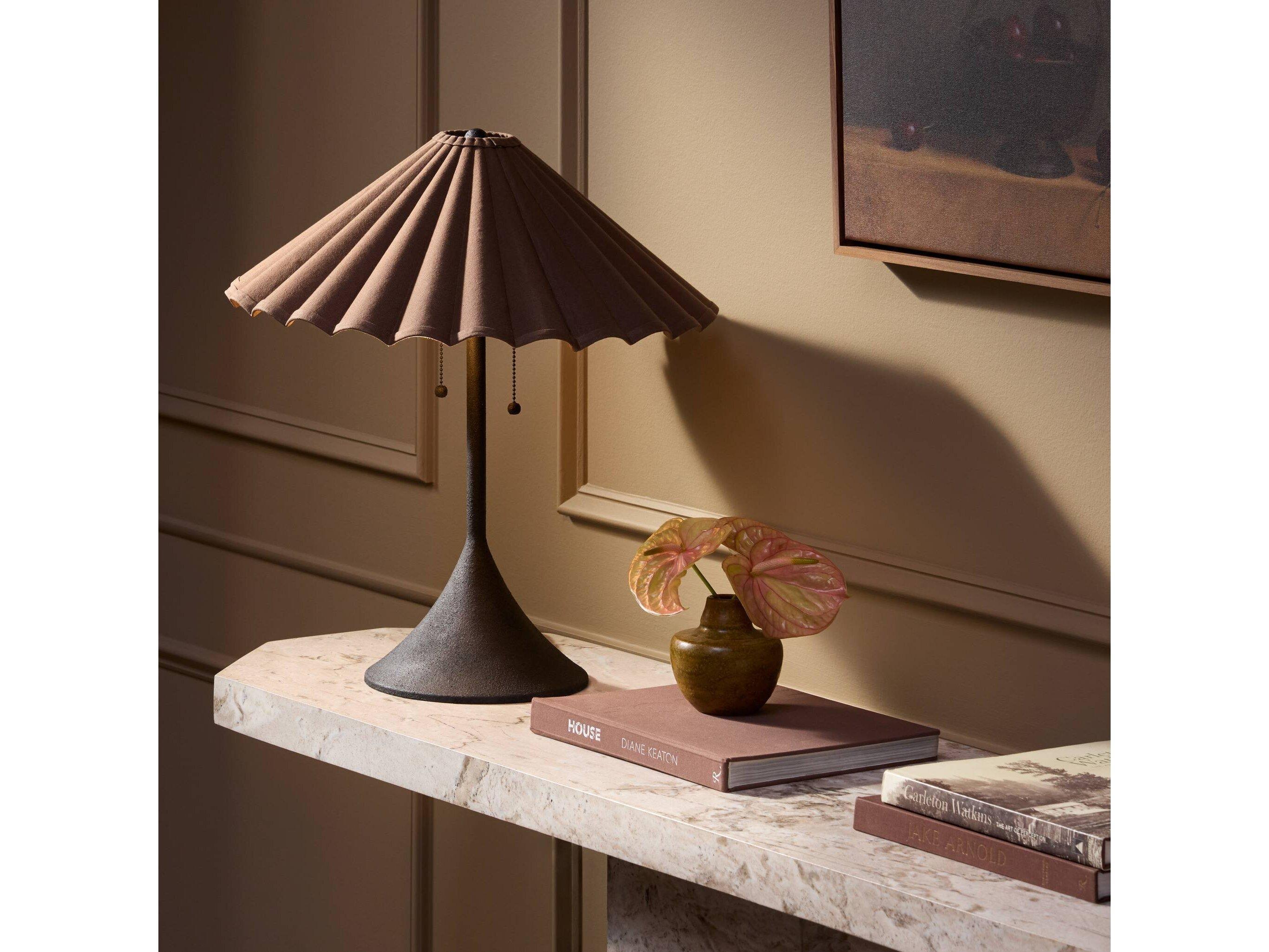 Four Hands Hutton Fiorella Table Lamp - Black Wrought Iron