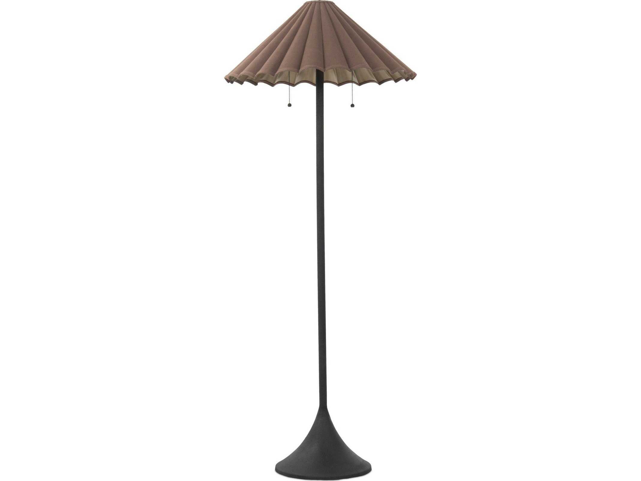 Four Hands Hutton Fiorella Floor Lamp - Black Wrought Iron