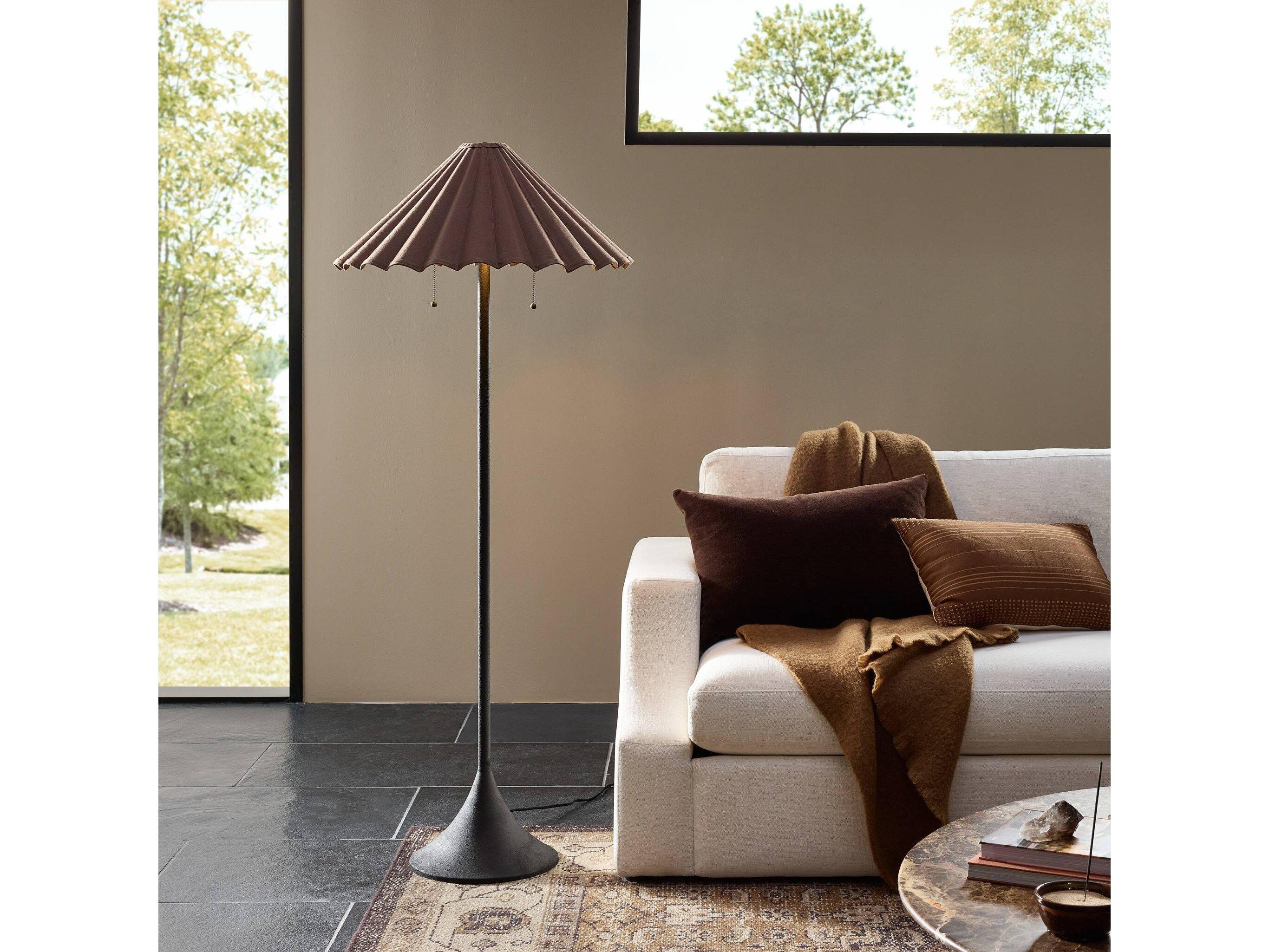 Four Hands Hutton Fiorella Floor Lamp - Black Wrought Iron