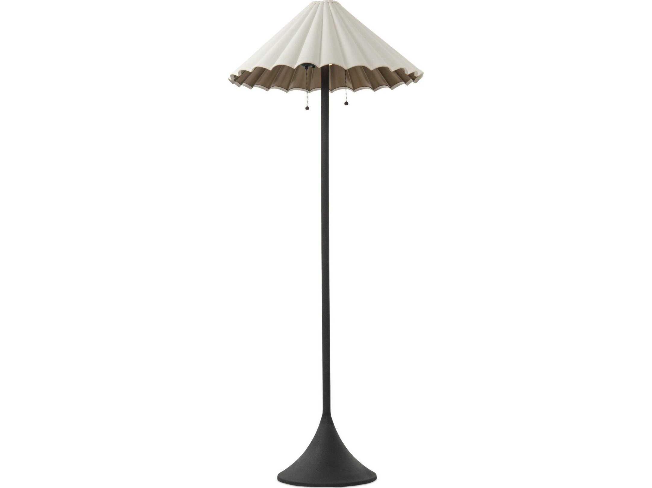 Four Hands Hutton Fiorella Floor Lamp - Black Wrought Iron