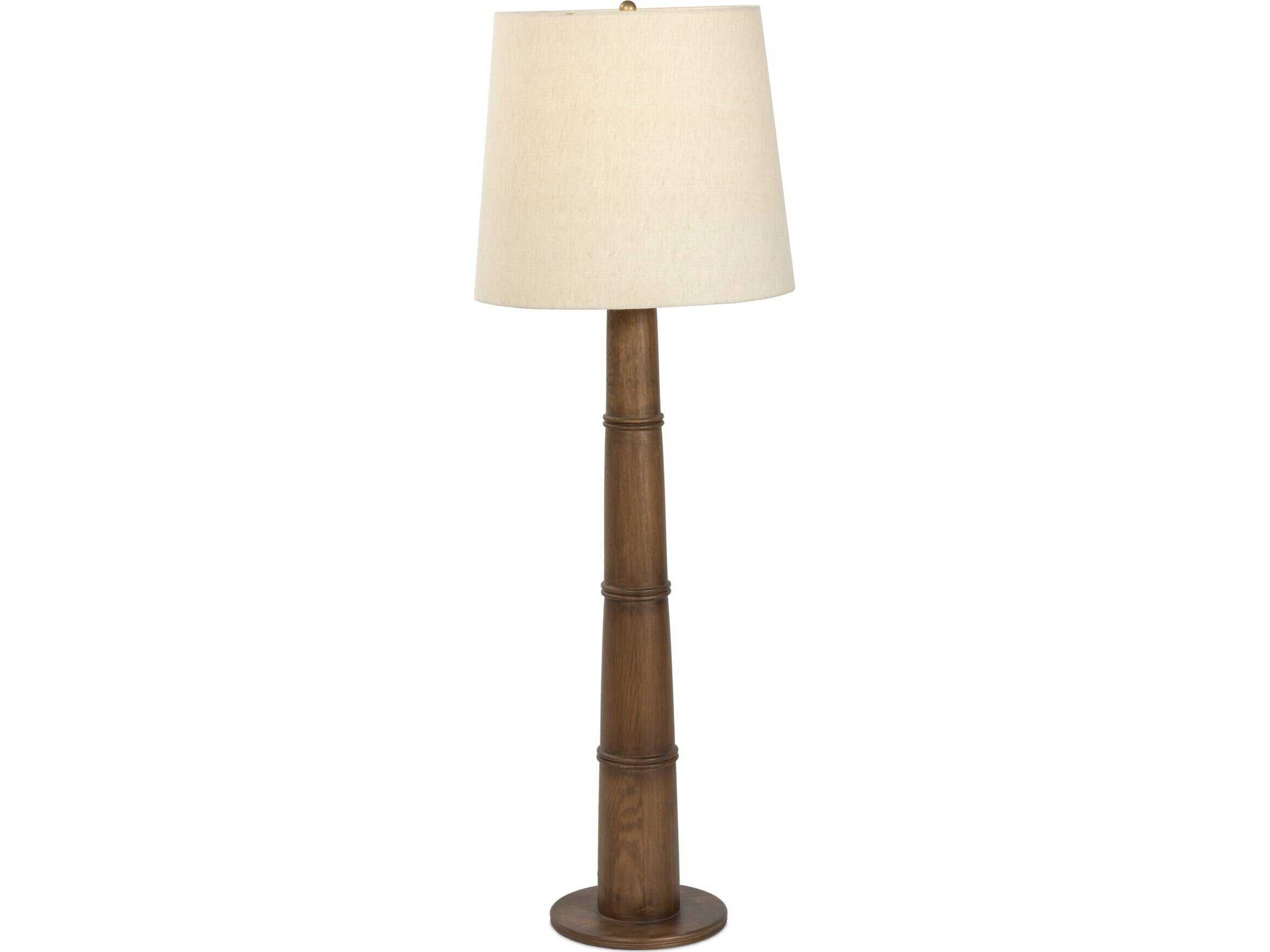 Four Hands Asher Nerissa Floor Lamp - Warm Brown Oak