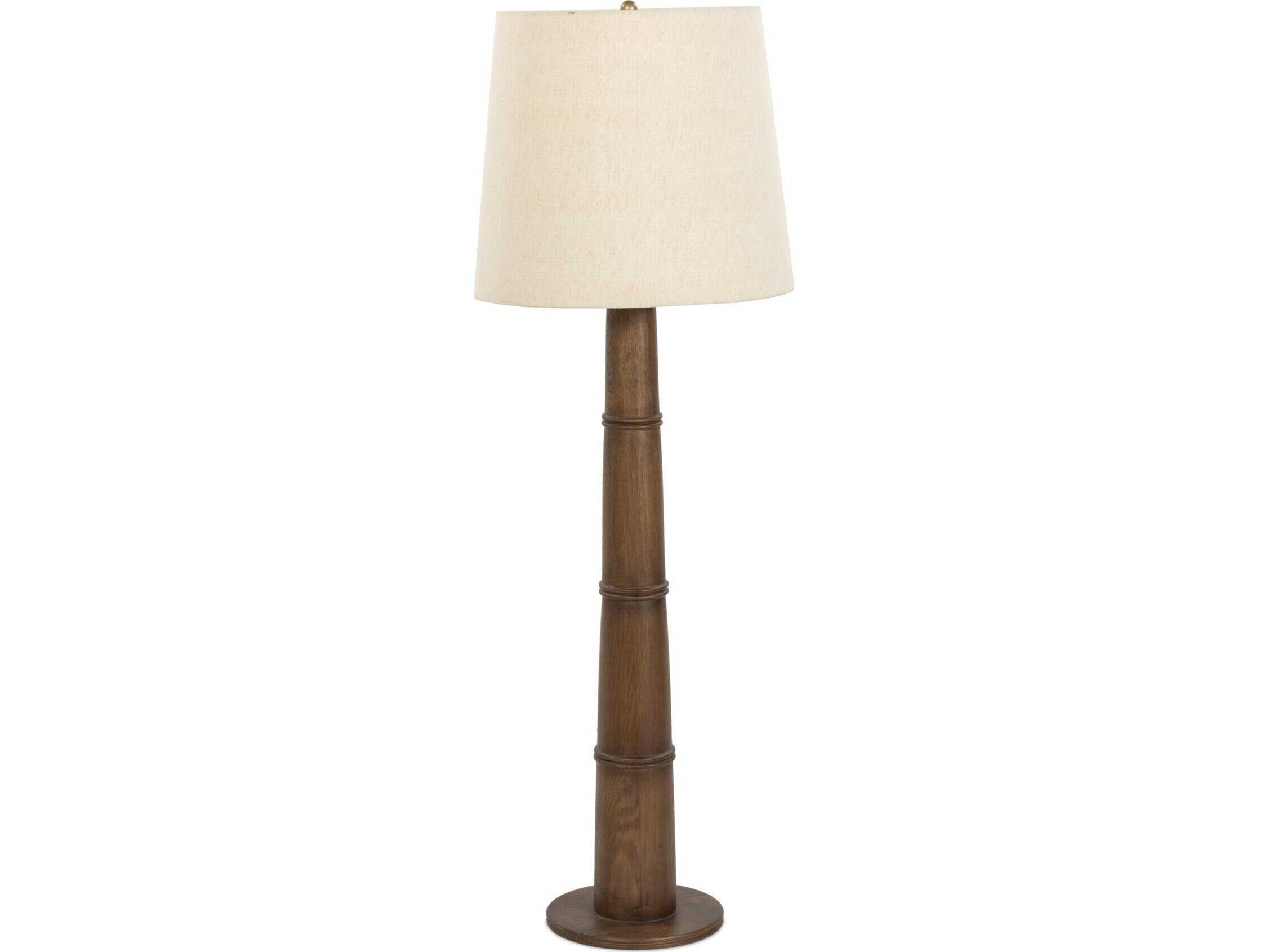 Four Hands Asher Nerissa Floor Lamp - Warm Brown Oak