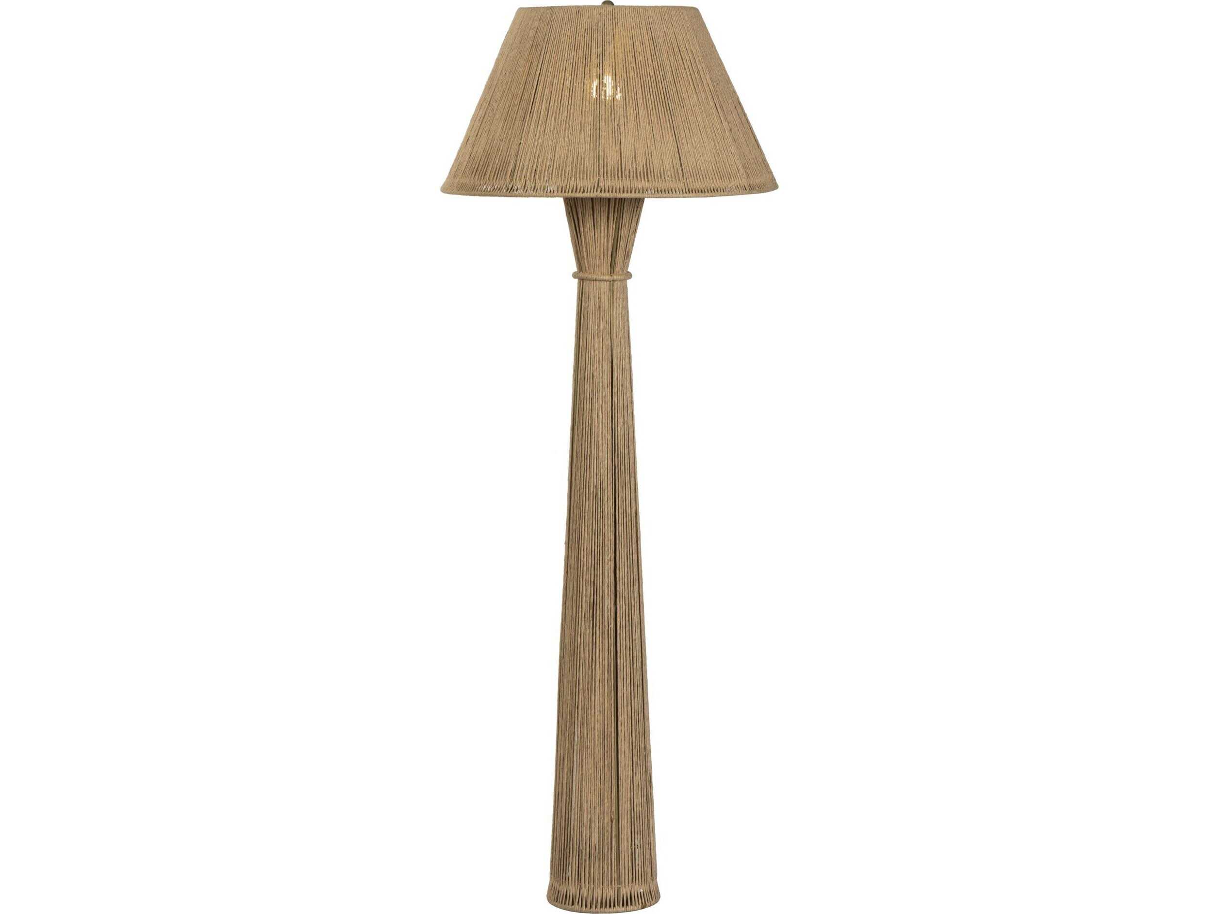 Four Hands Asher Nessa Floor Lamp - Antique Brass Iron