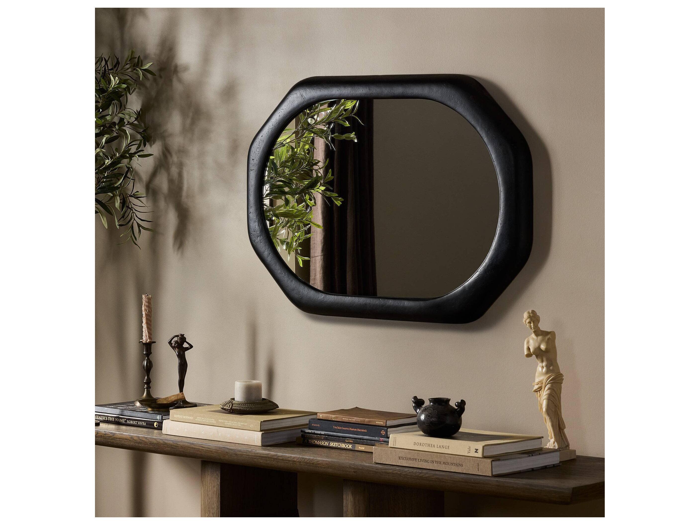 Four Hands Marlow Black Antique Wall Mirror
