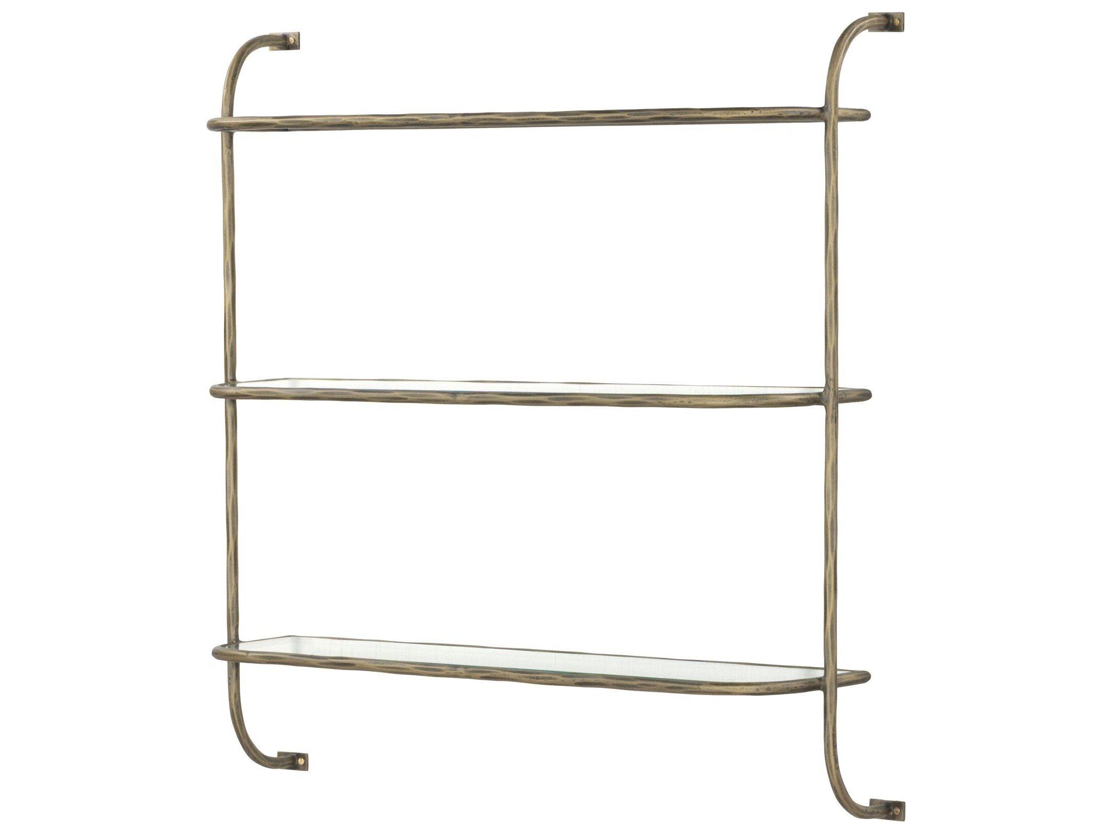 Four Hands Element Tempered Glass Brass Accent Chest