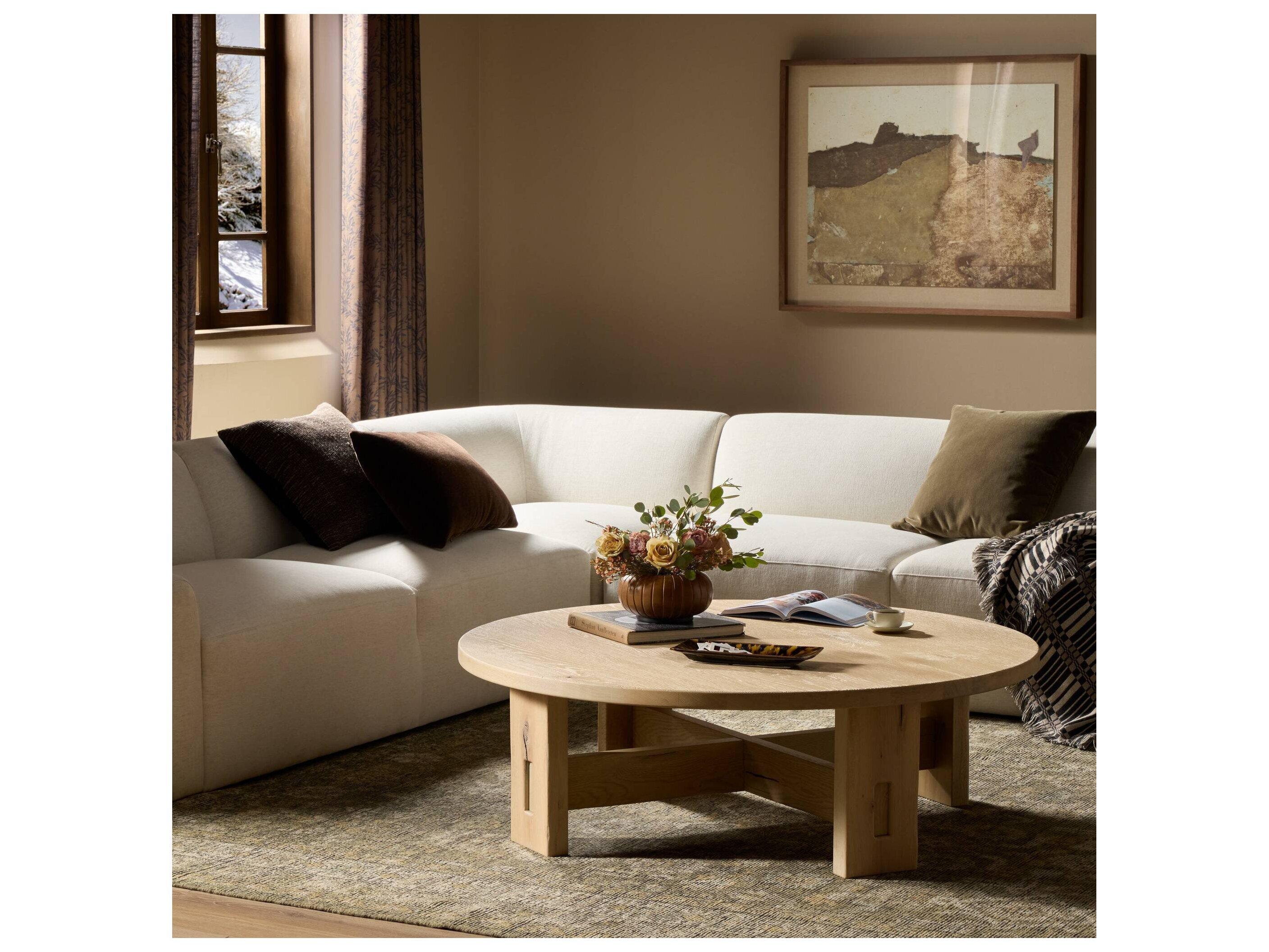 Four Hands Bristol Round Wood Coffee Table