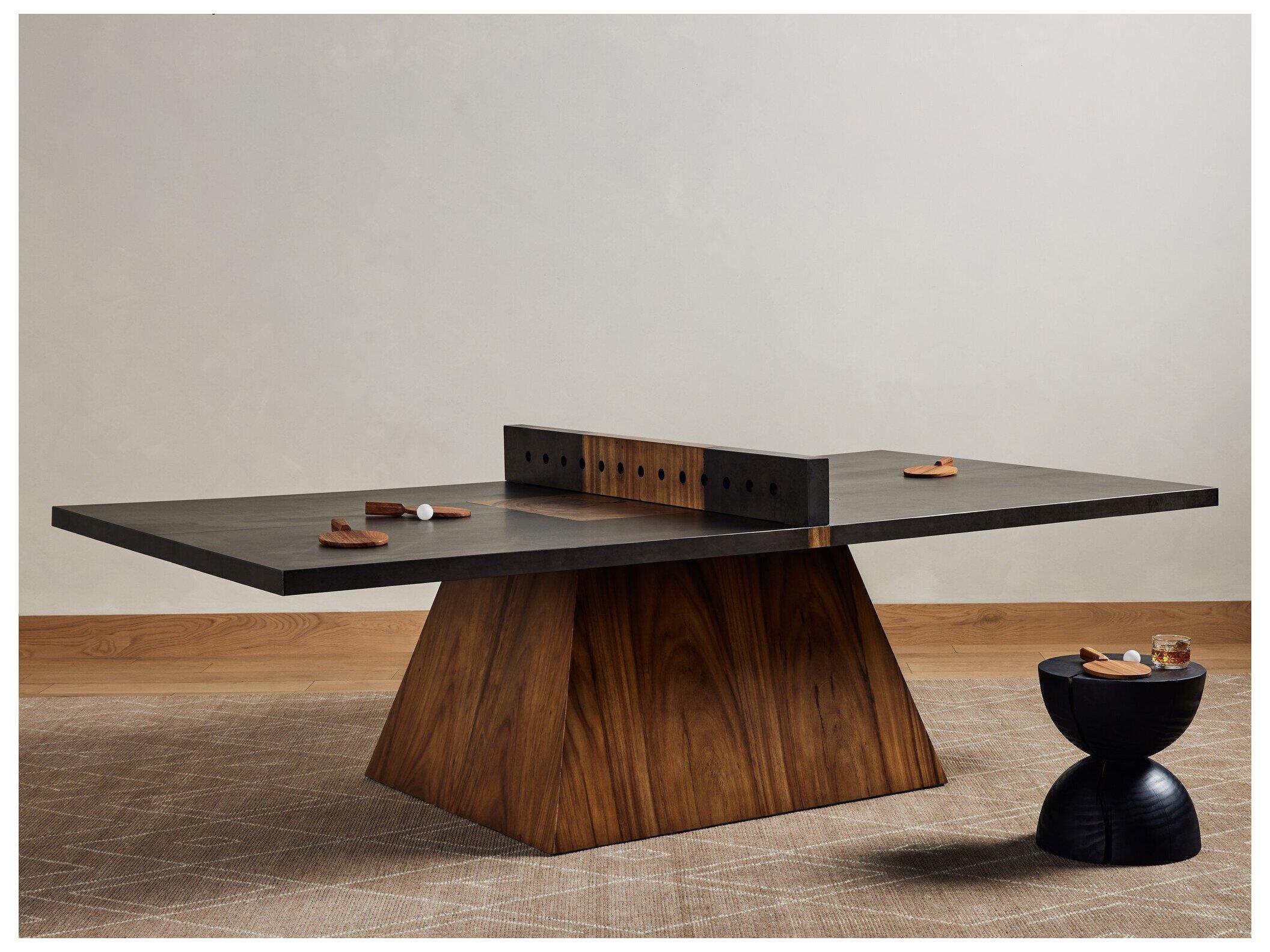 Four Hands Wesson Ping Pong Natural Brown Oyster Guanacaste Table