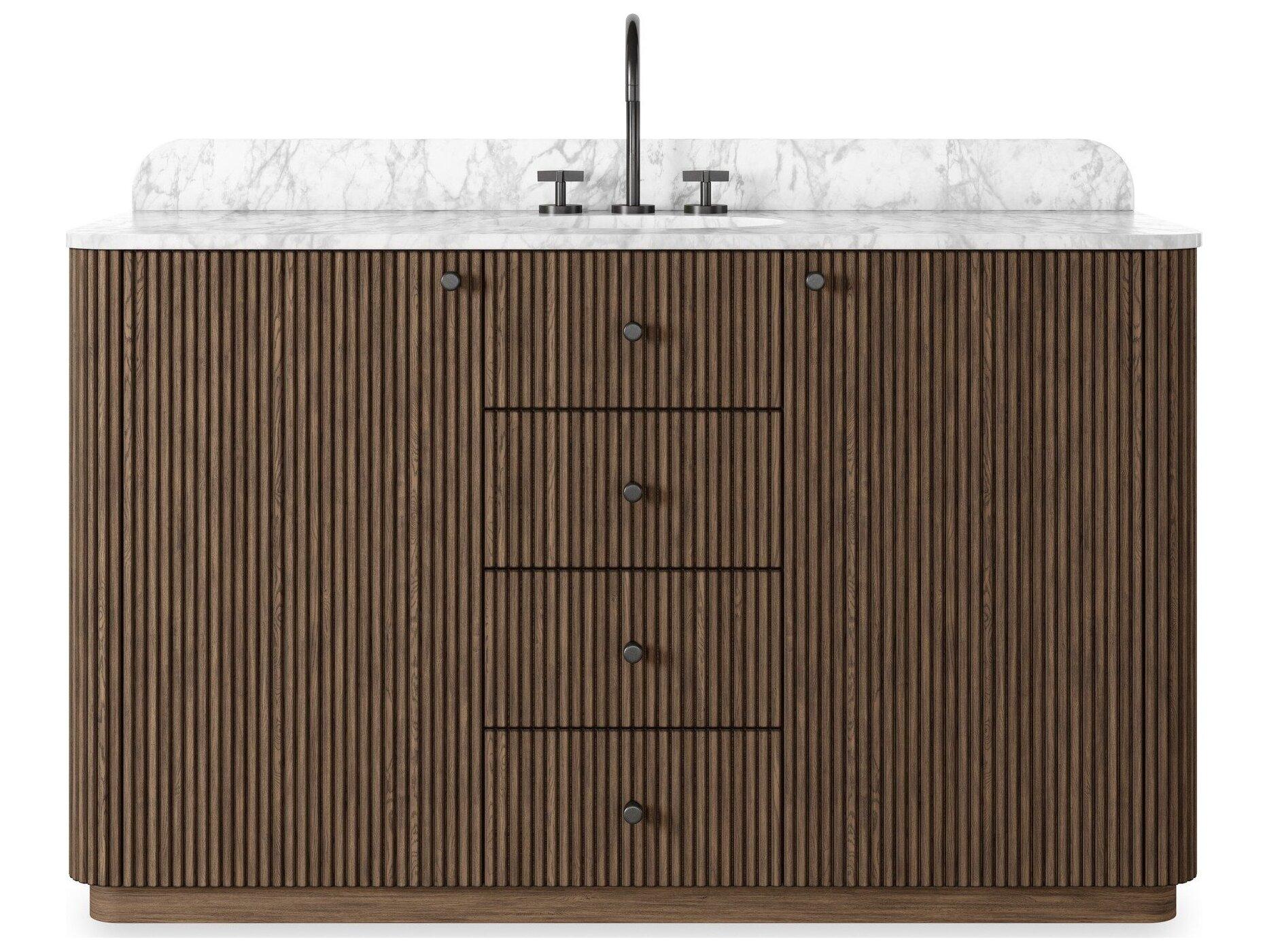 Four Hands Filmore Satin Espresso Oak Veneer Vanity