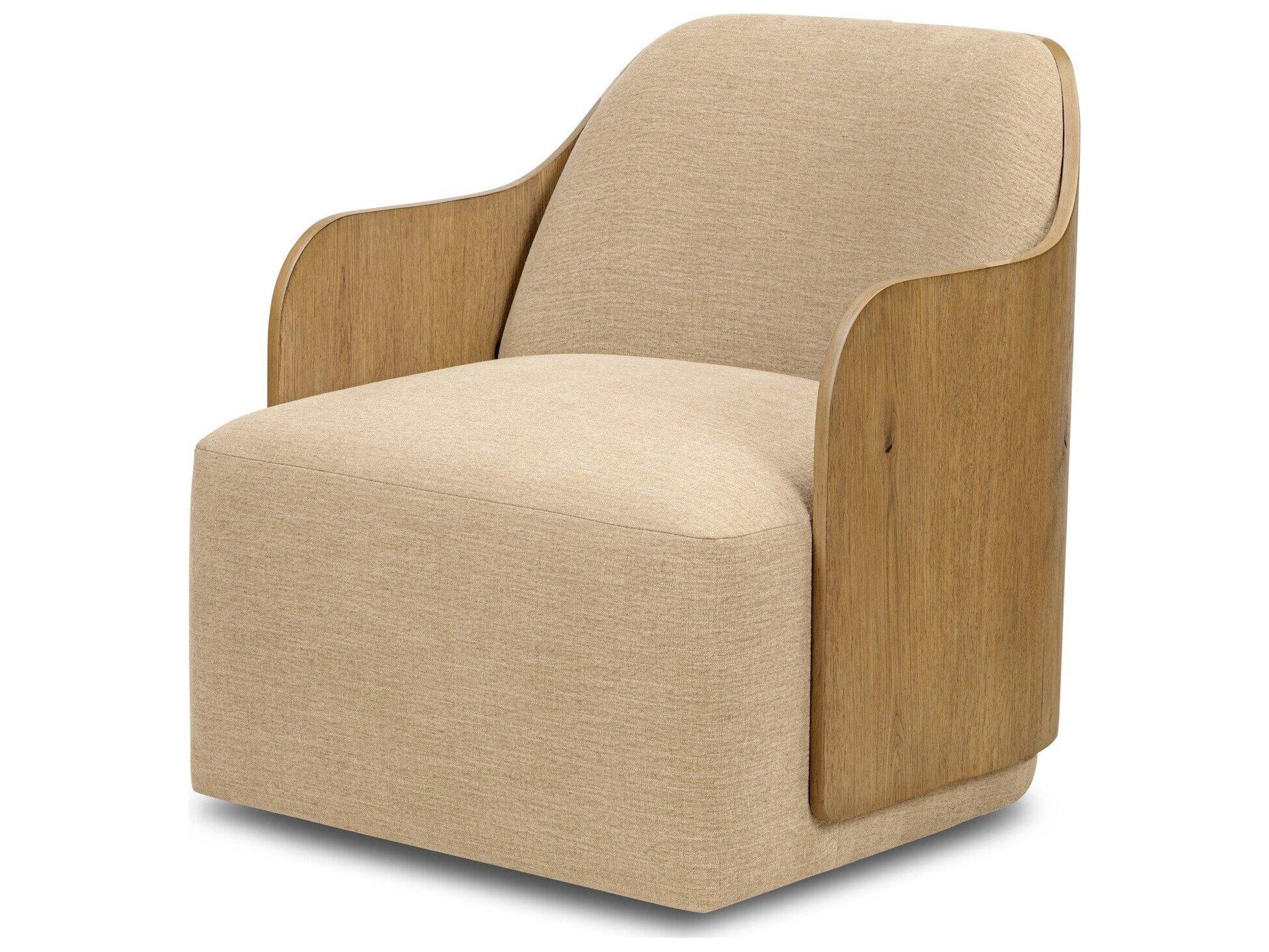 Four Hands Lawson Swivel Beige Accent Chair