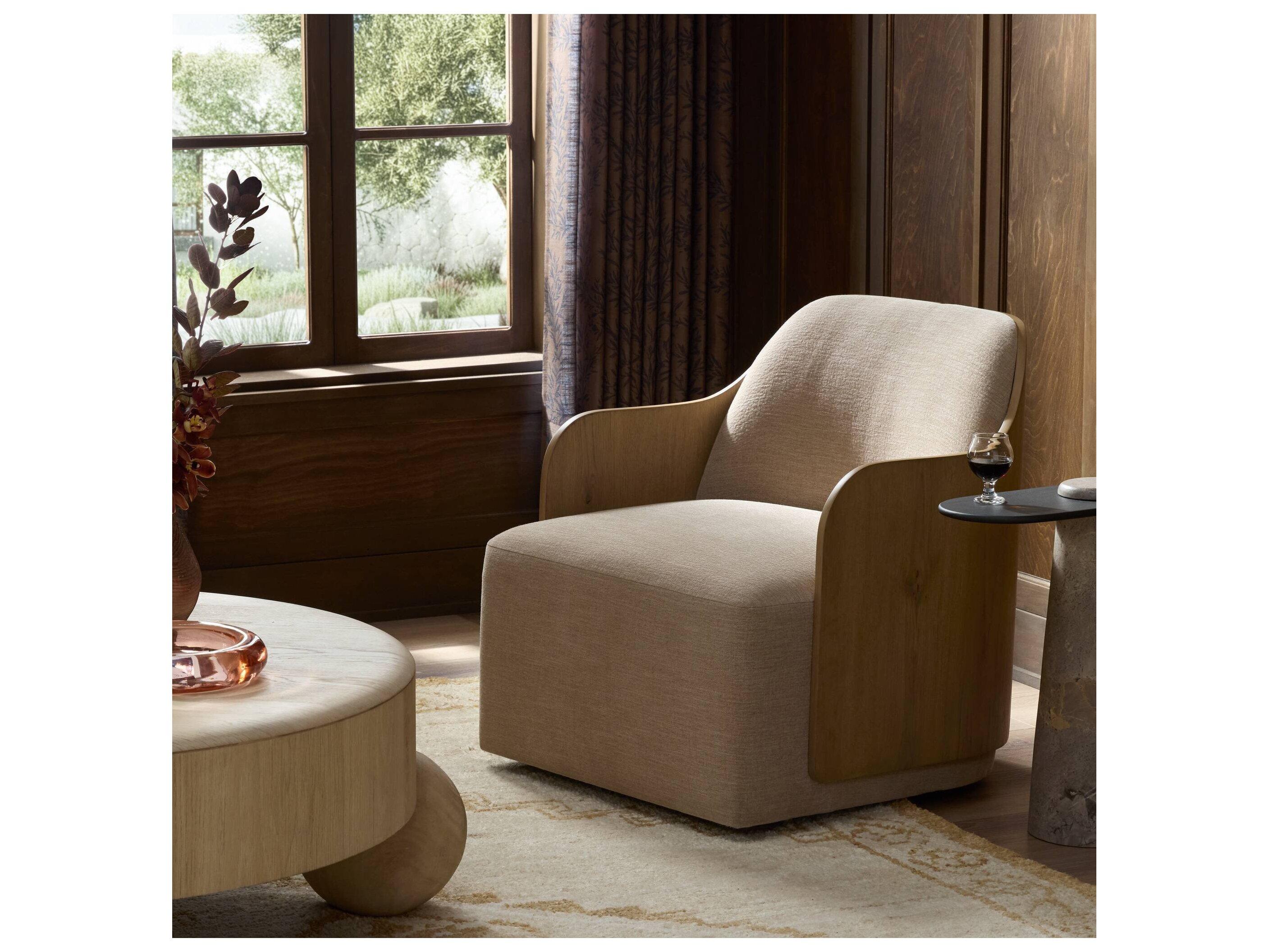 Four Hands Lawson Swivel Beige Accent Chair