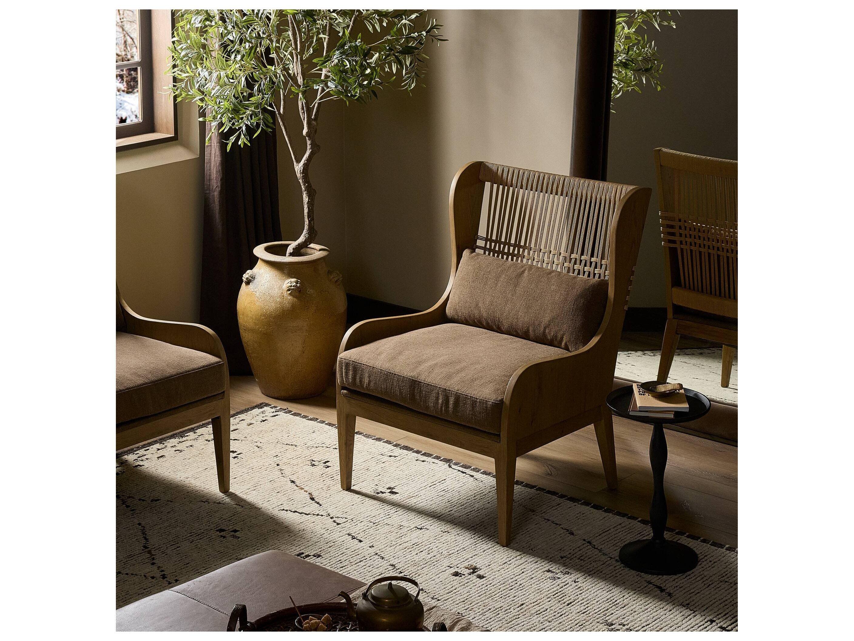 Four Hands Berman Brown Accent Chair