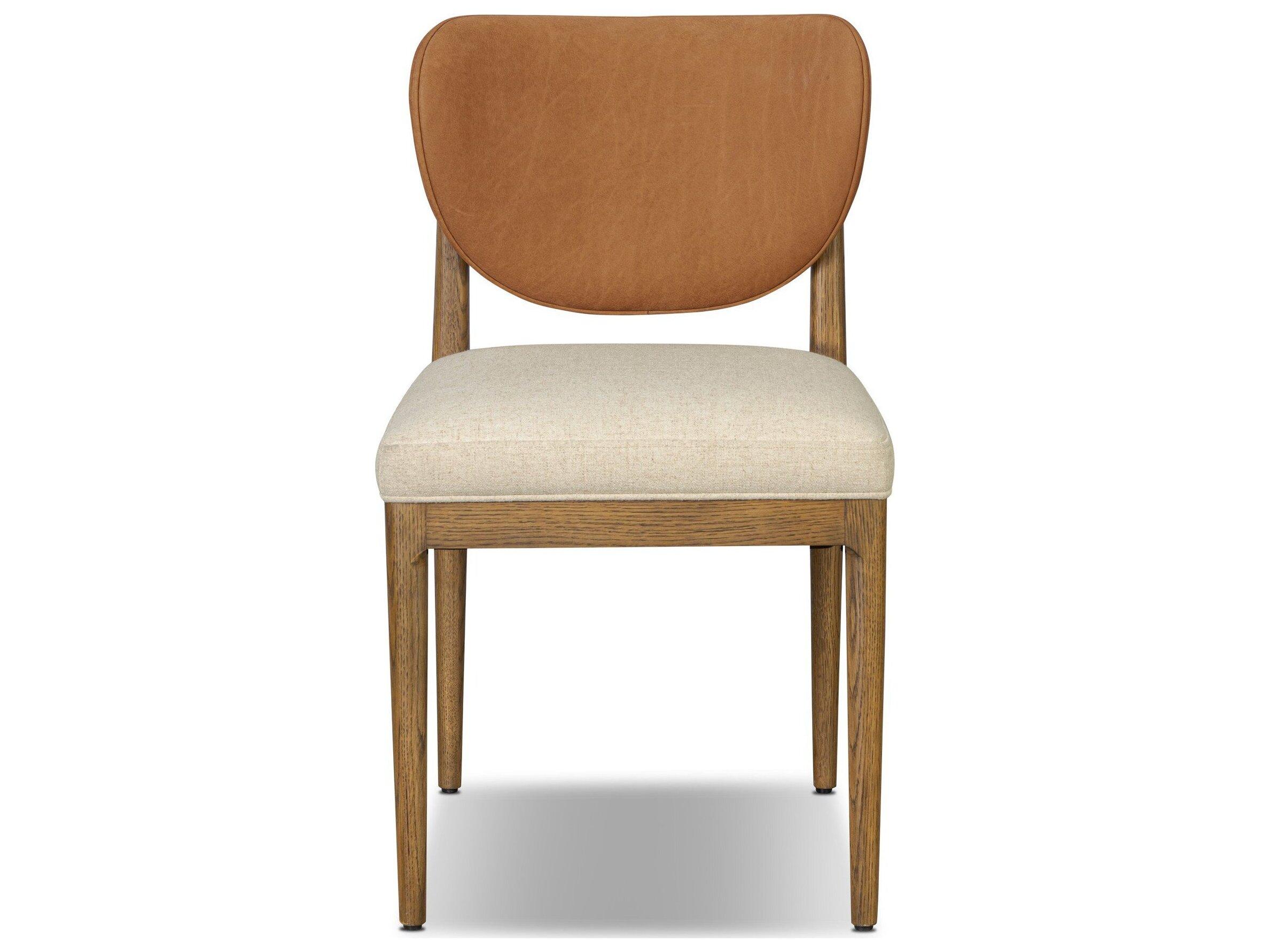 Four Hands Codetta Oak Wood Upholstered Armless Dining Chair