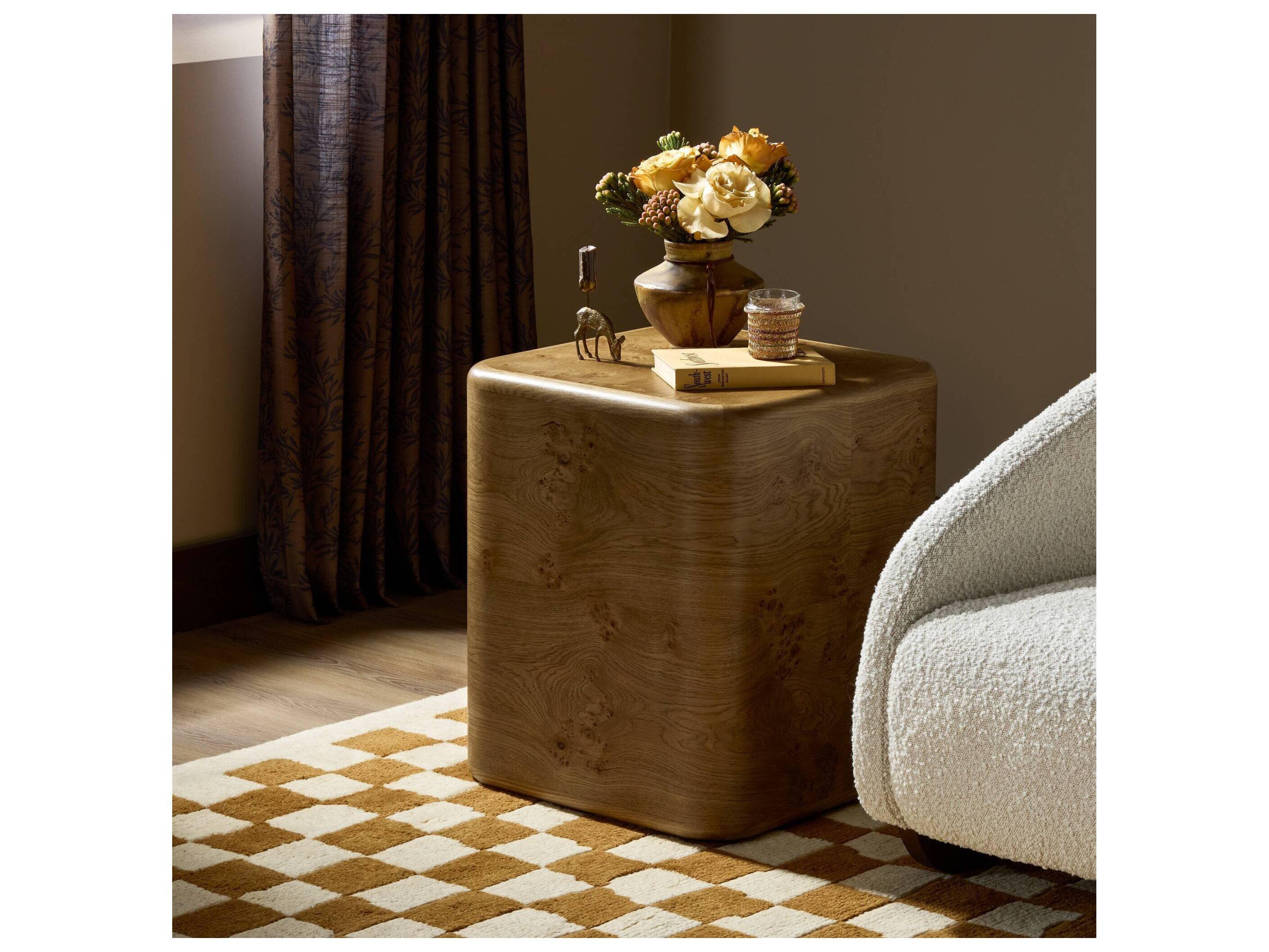 Four Hands Collins Square Wood End Table