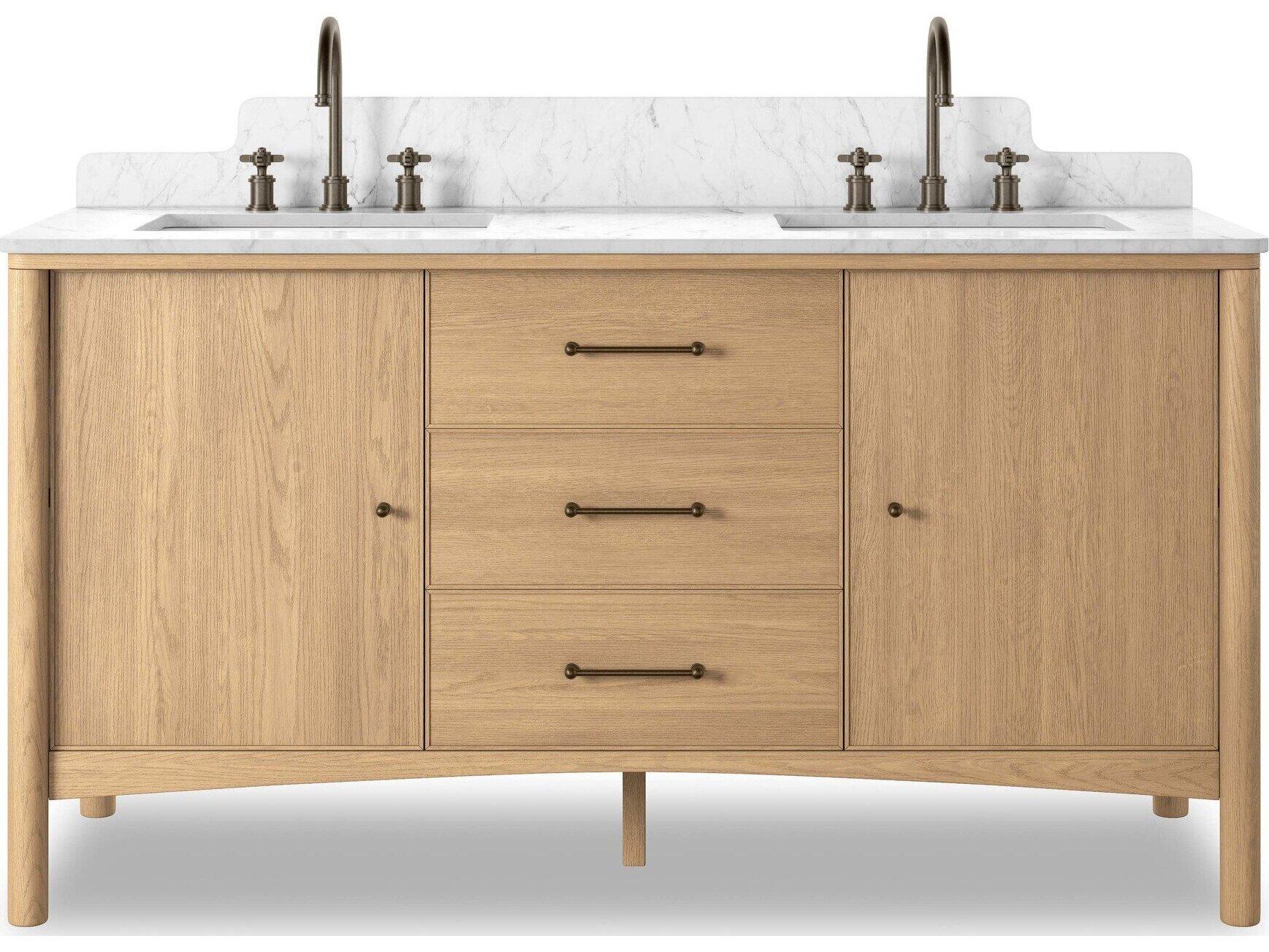 Four Hands Blaire Satin Light Wash Oak Veneer Vanity