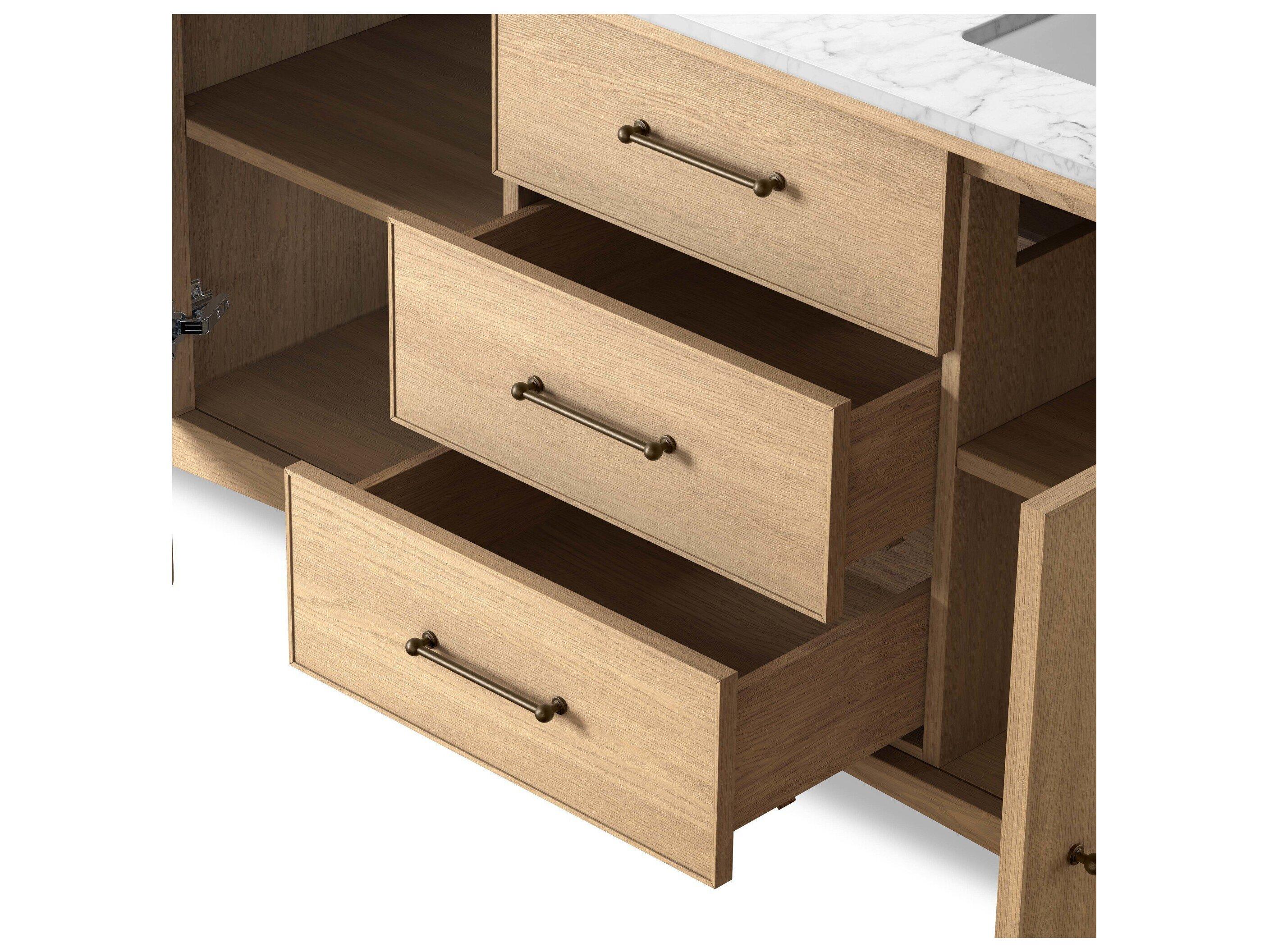 Four Hands Blaire Satin Light Wash Oak Veneer Vanity